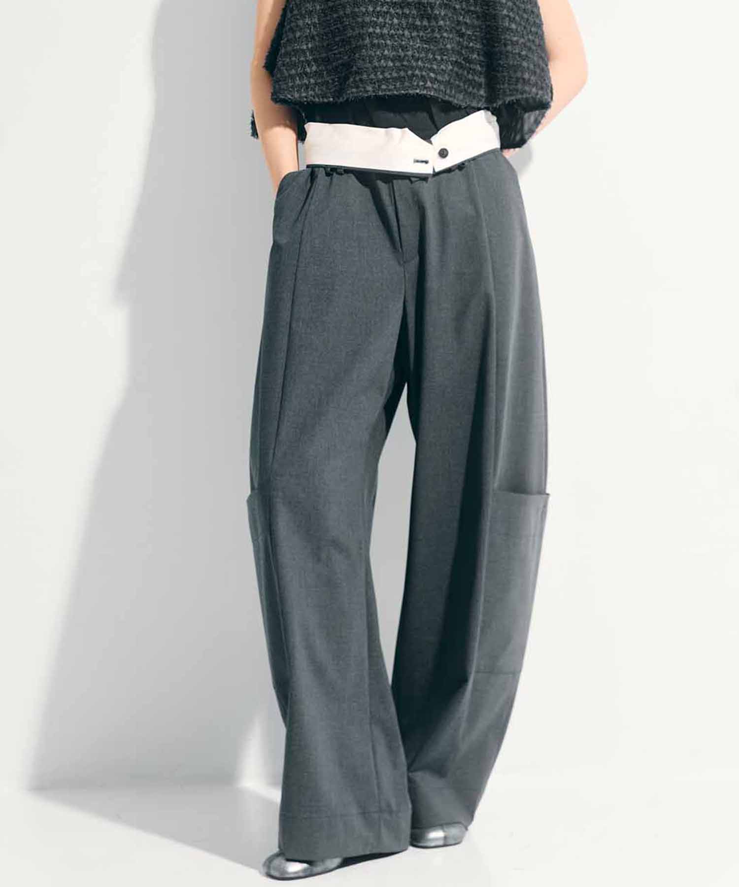 Soft Barrel Leg Cargo Trousers