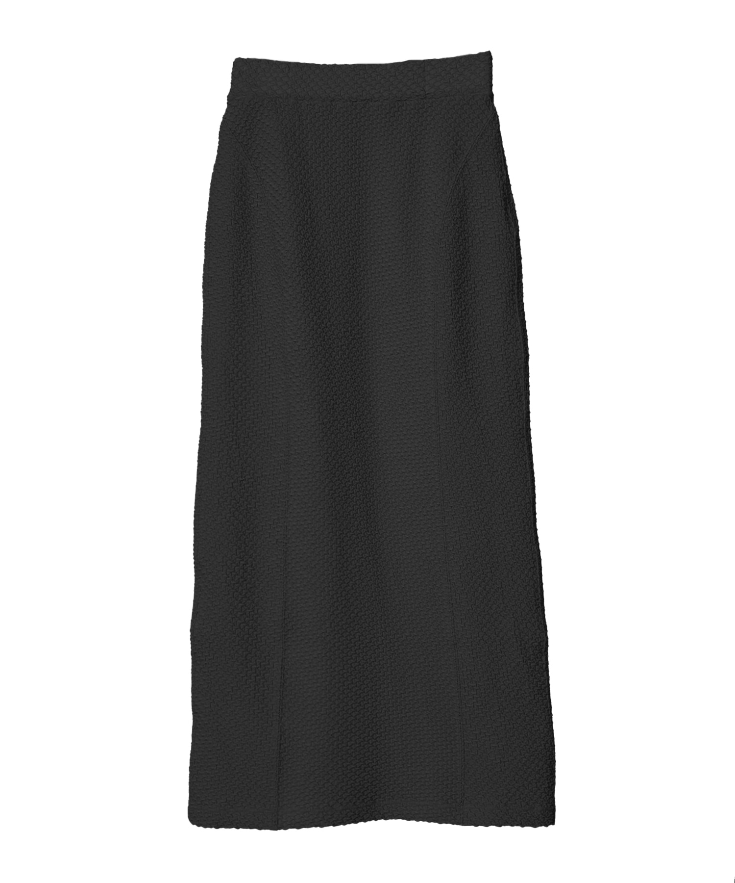 Shirring Jersey Jacquard Pencil Skirt