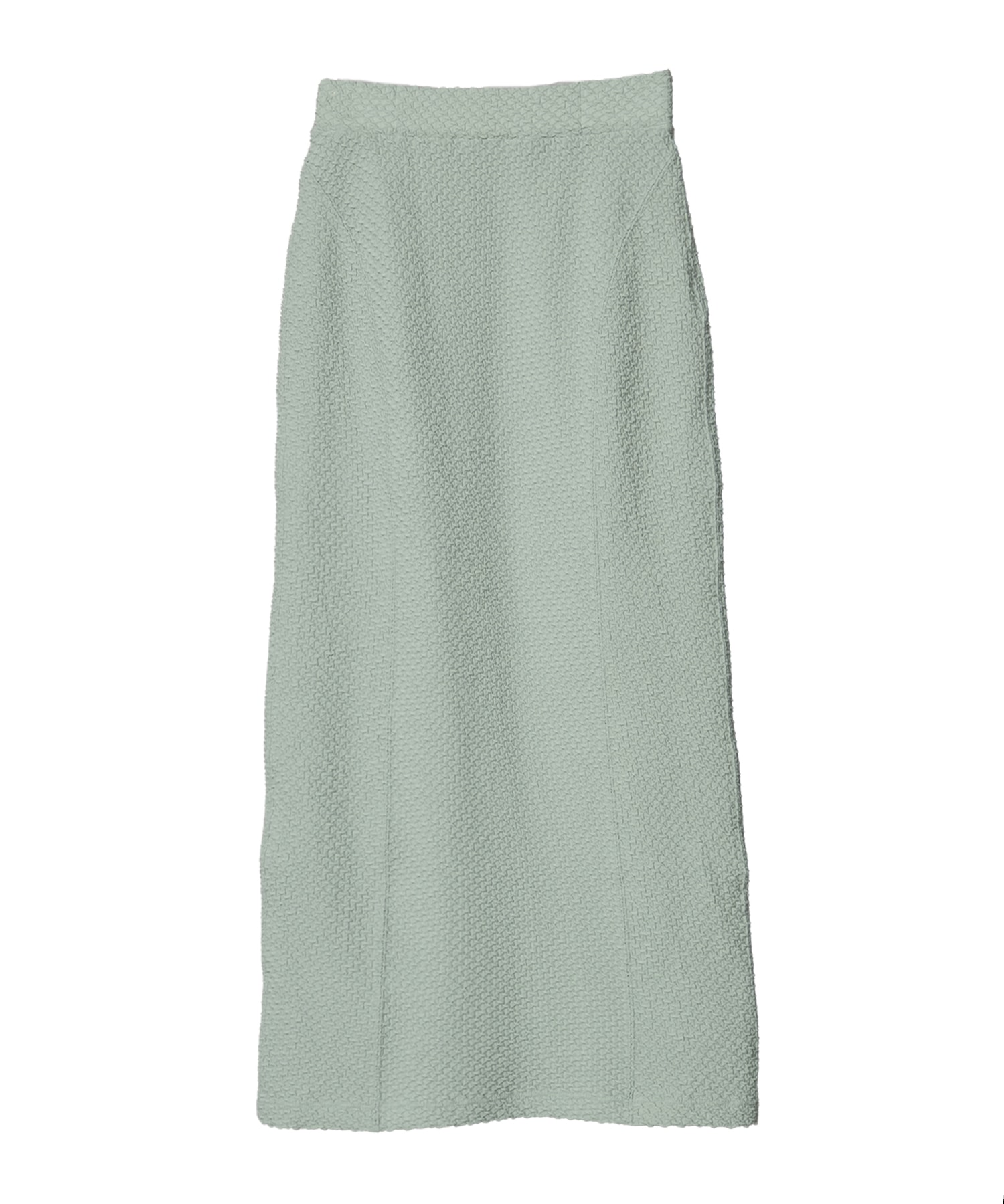 Shirring Jersey Jacquard Pencil Skirt