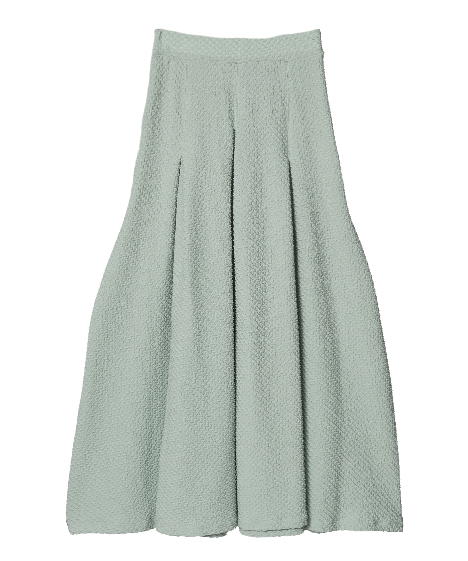 Shirring Jersey Jacquard Flare Skirt