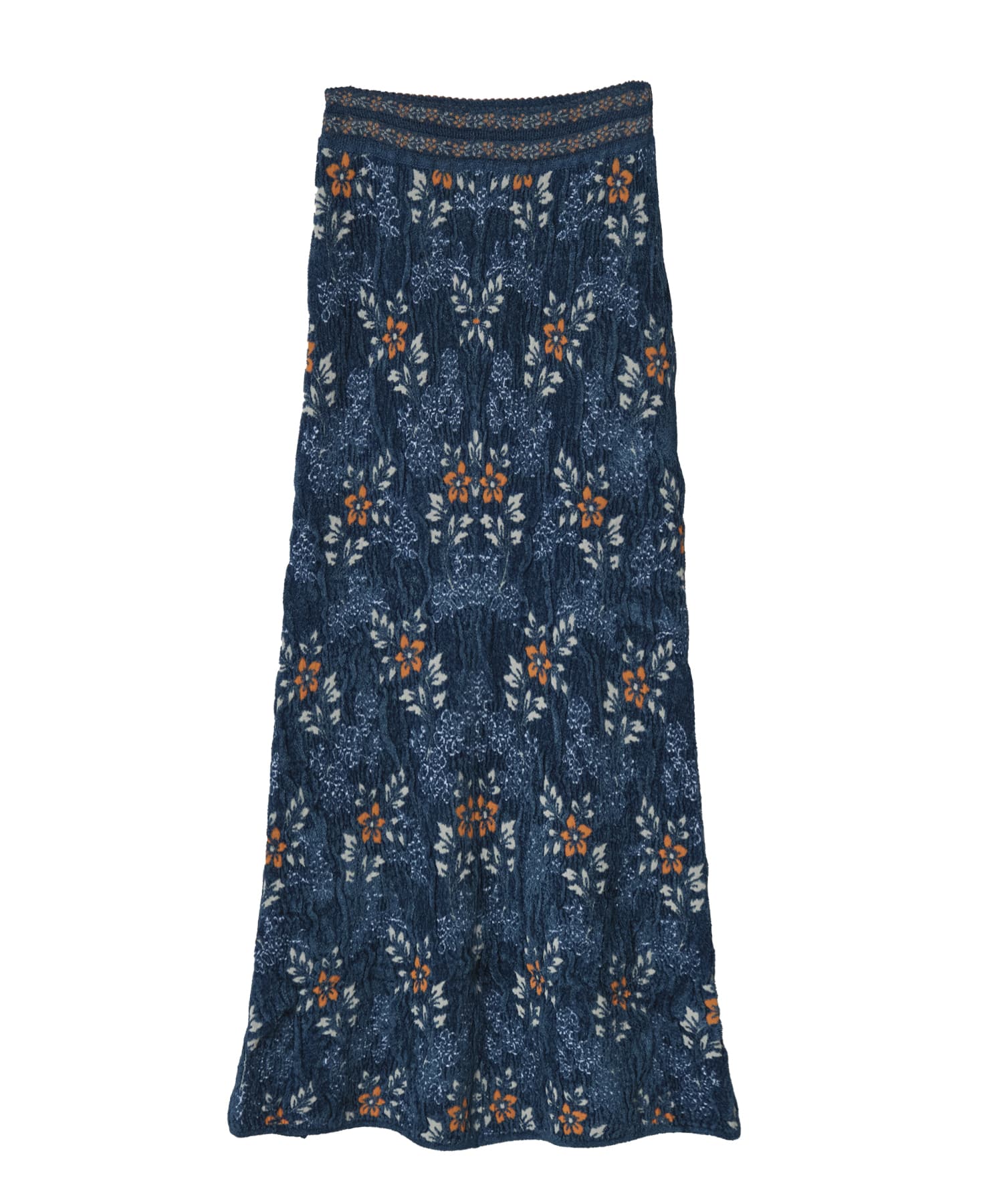 Floral Motif Chenille Knited Skirt