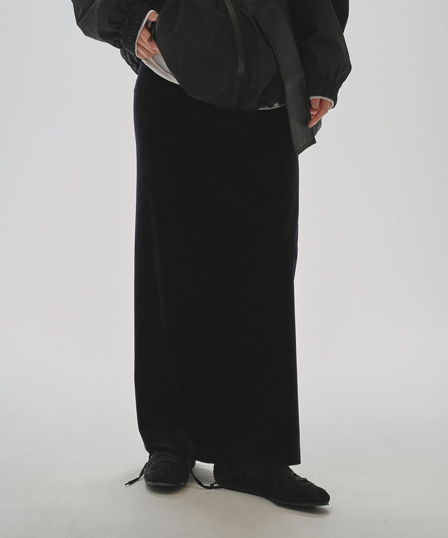 Pencil Velour Skirt
