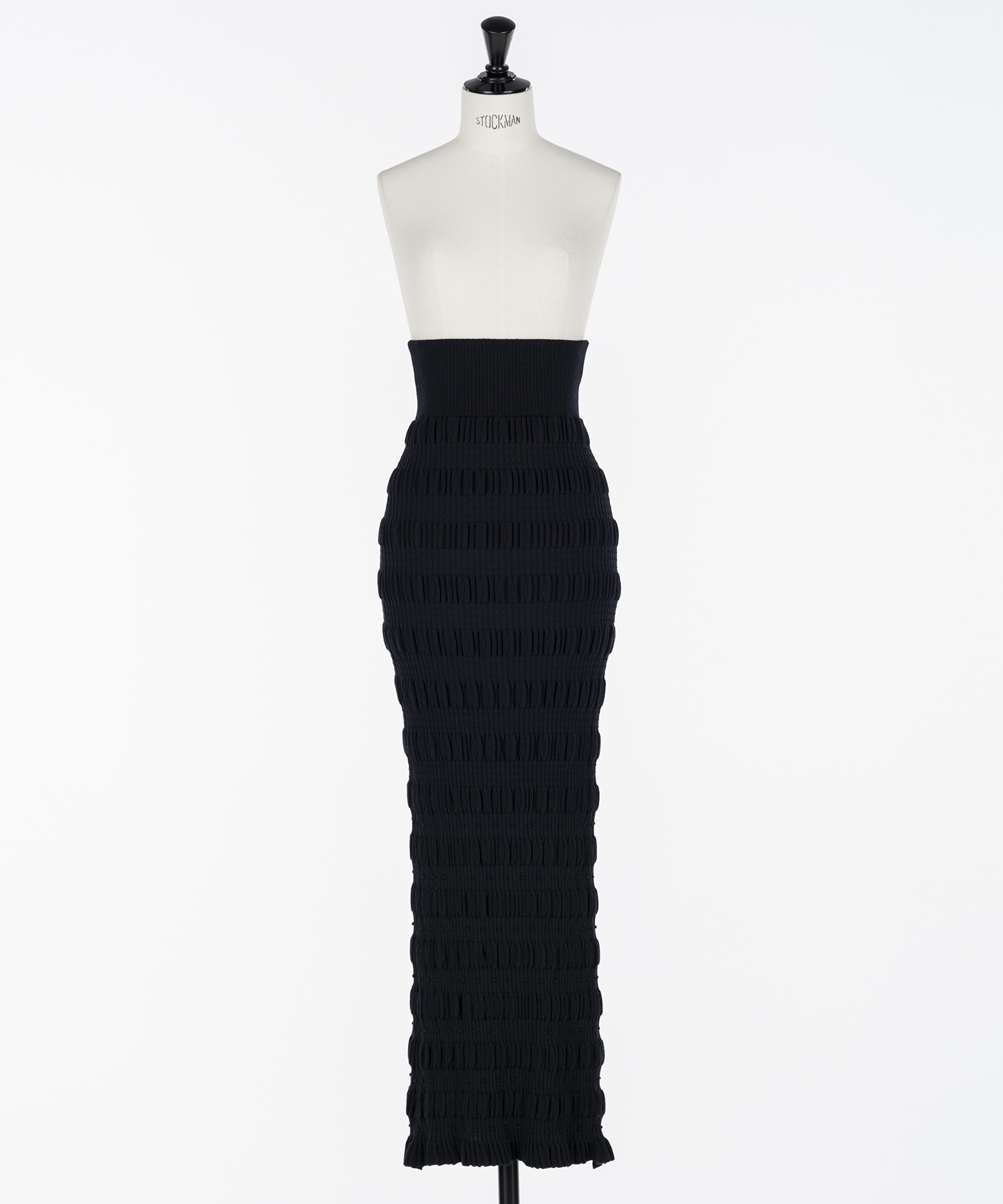 Stripe knit maxi skirt