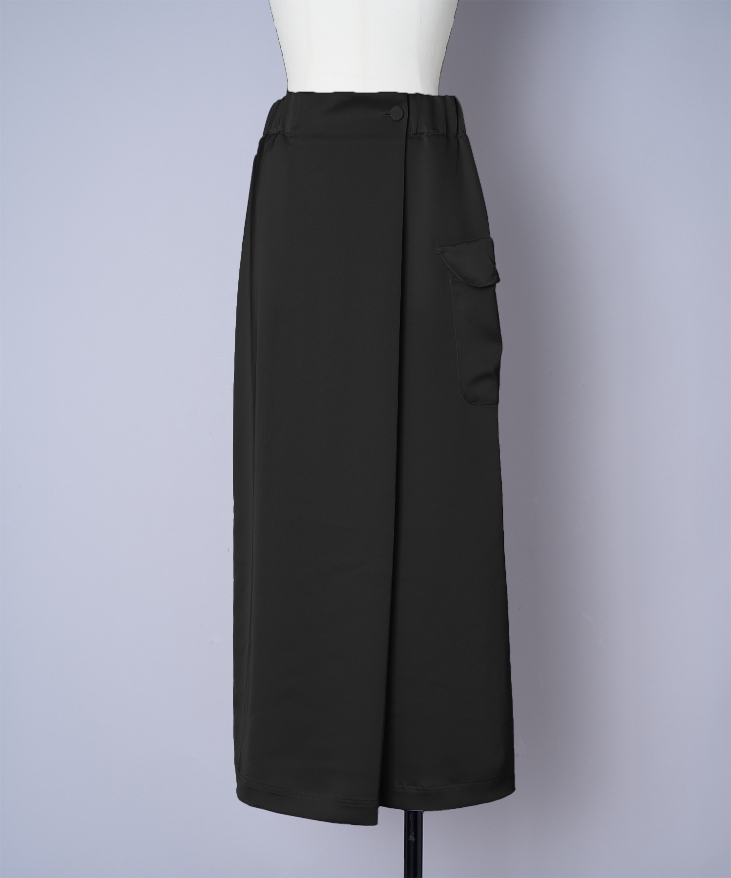 Triacetate Satin Military Style Skirt