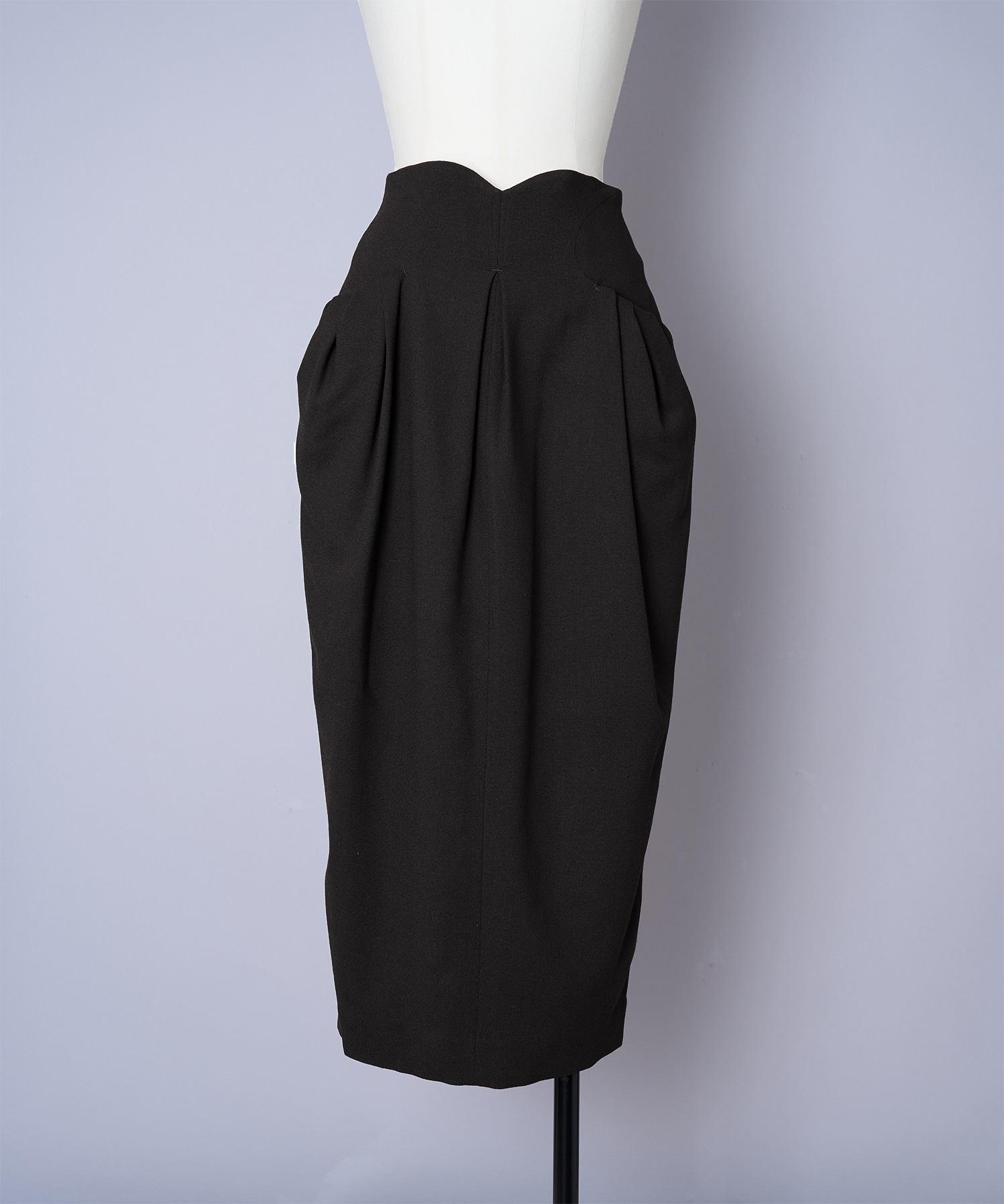 Wool Georgette High Waisted Skirt