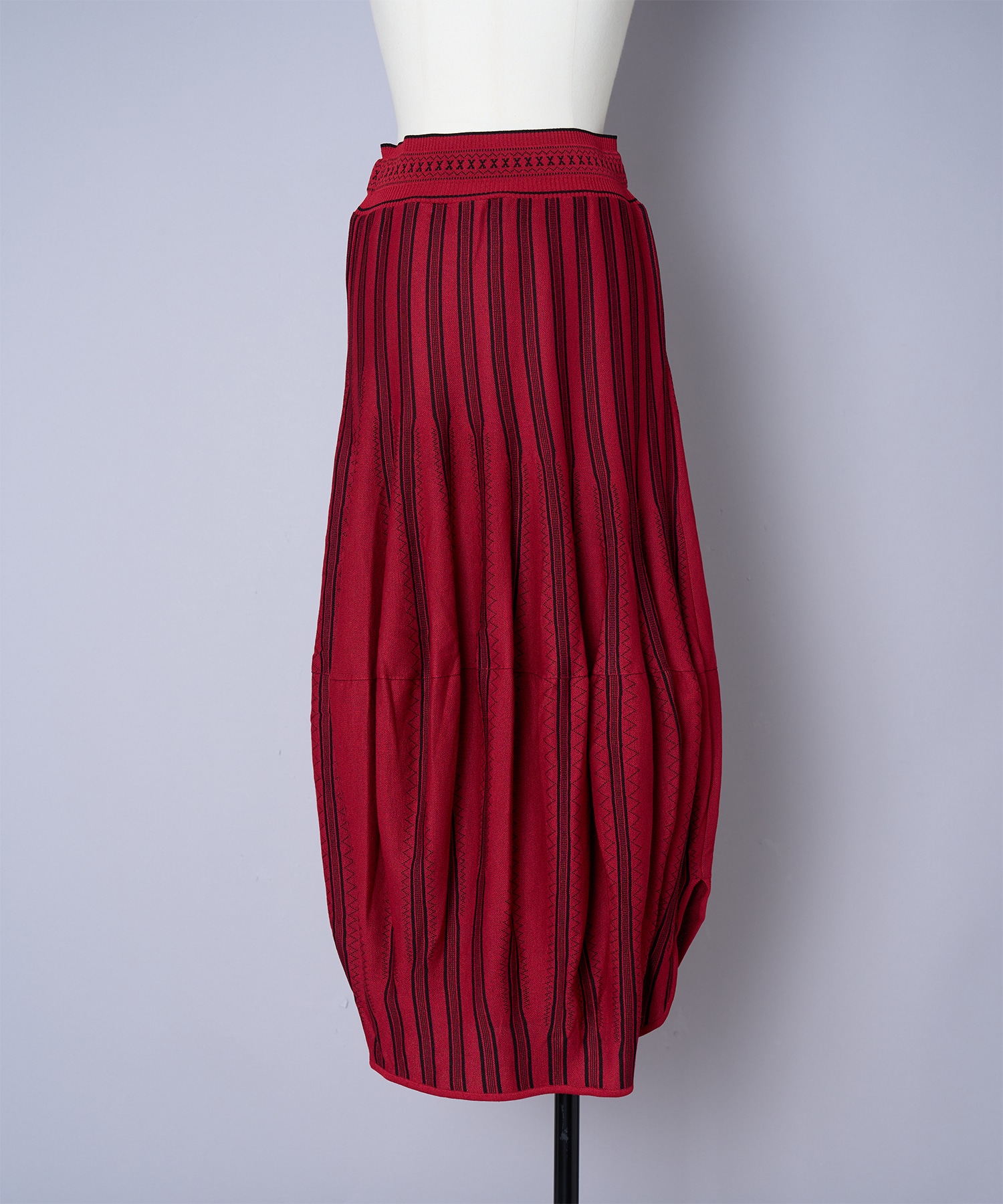 Asymmetric Knitted Volume Skirt