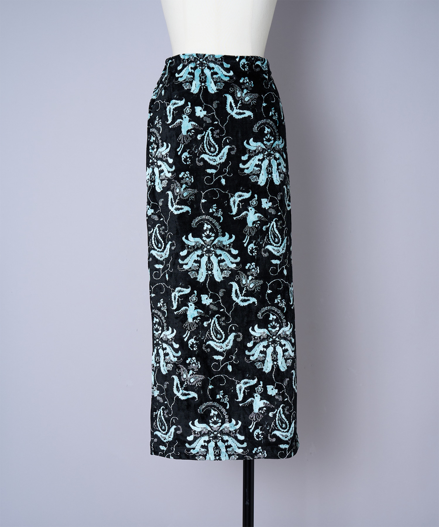 Velour Jersey I-Line Skirt