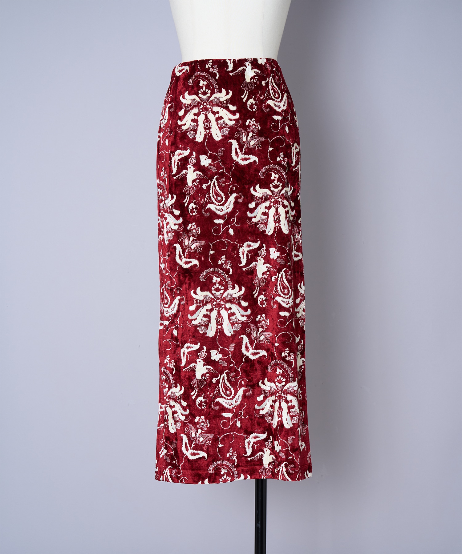 Velour Jersey I-Line Skirt