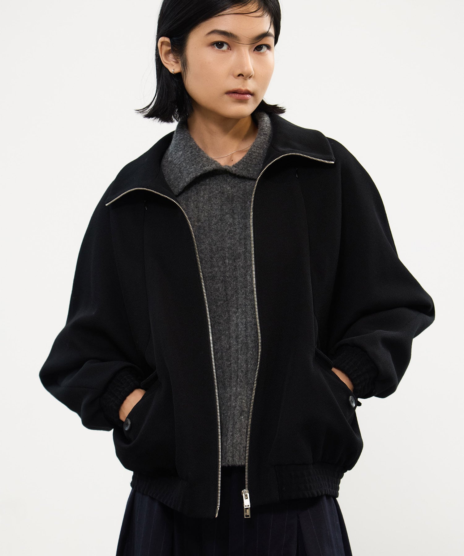 CAVARLY TWILL ZIP BLOUSON