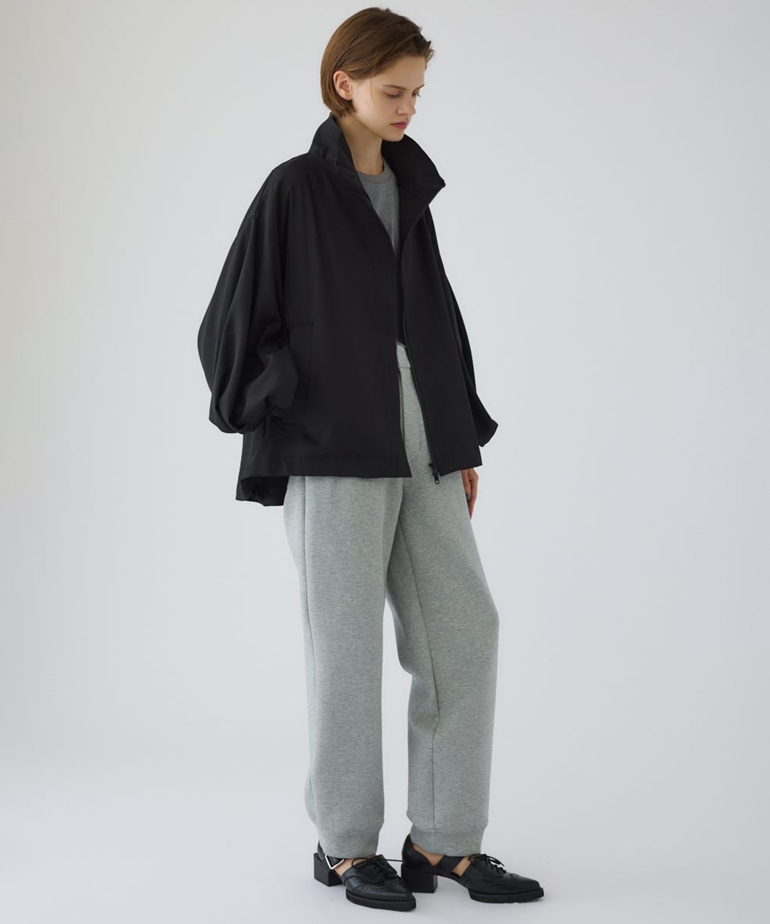 Stand collar tuck sleeve BZ