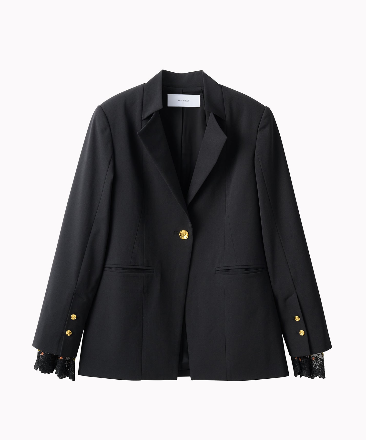 Slit sleeve lace jacket