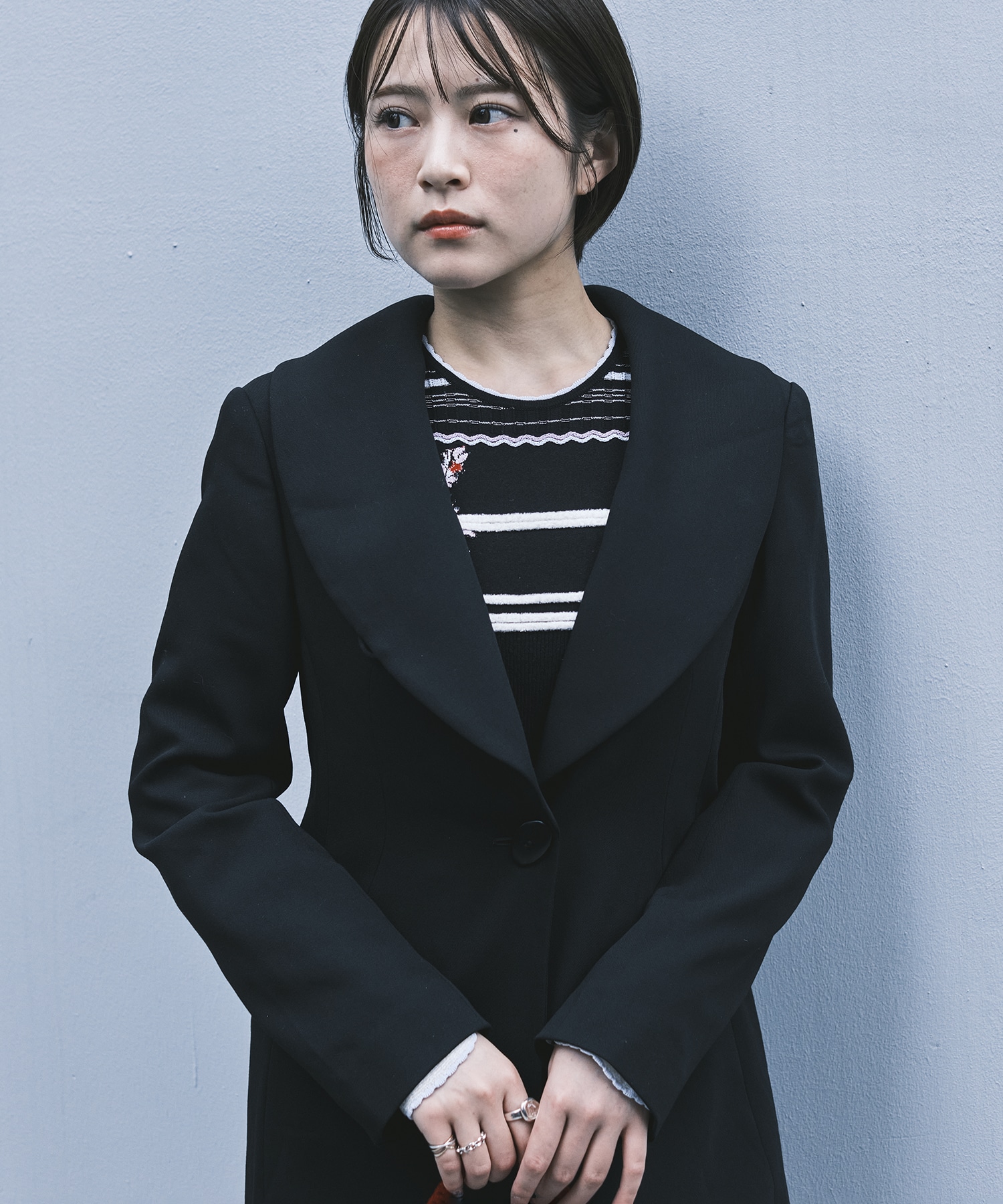 Wool Venetian Shawl Collar Jacket