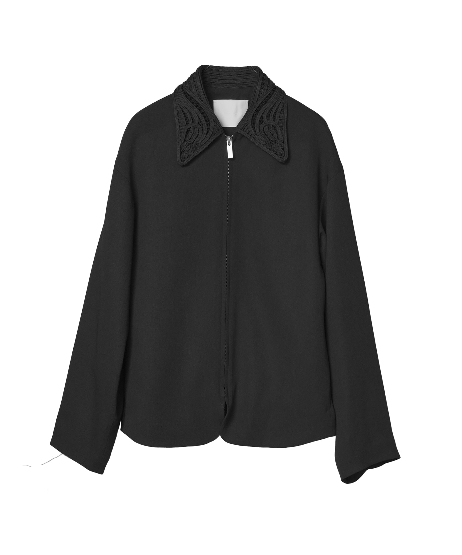 Wool Venetian Embroidery Collar Jacket