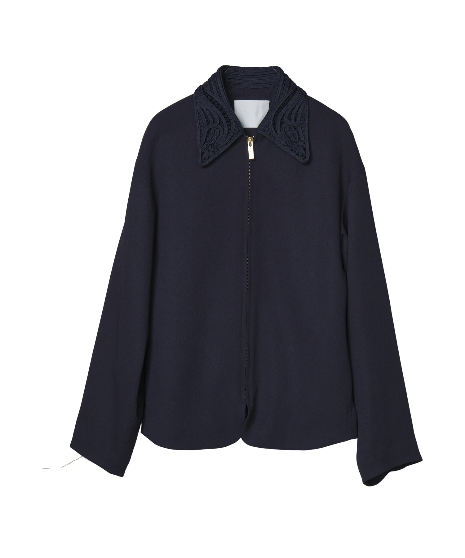 Wool Venetian Embroidery Collar Jacket