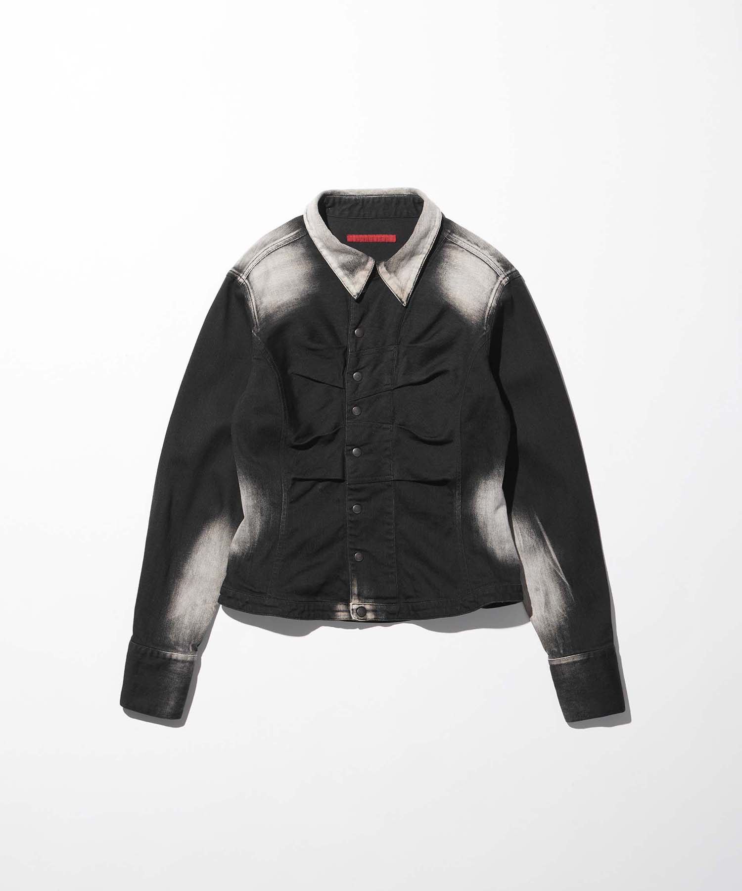 hort zip denim shirt