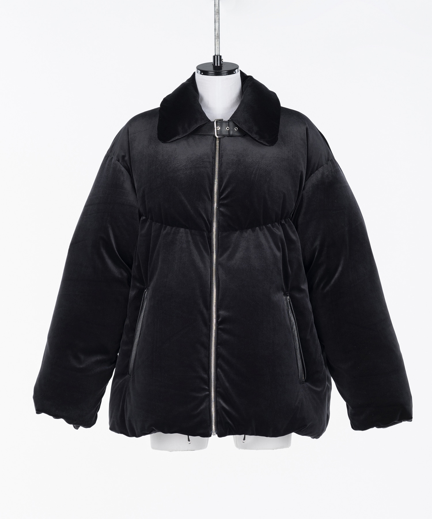 Velour down coat