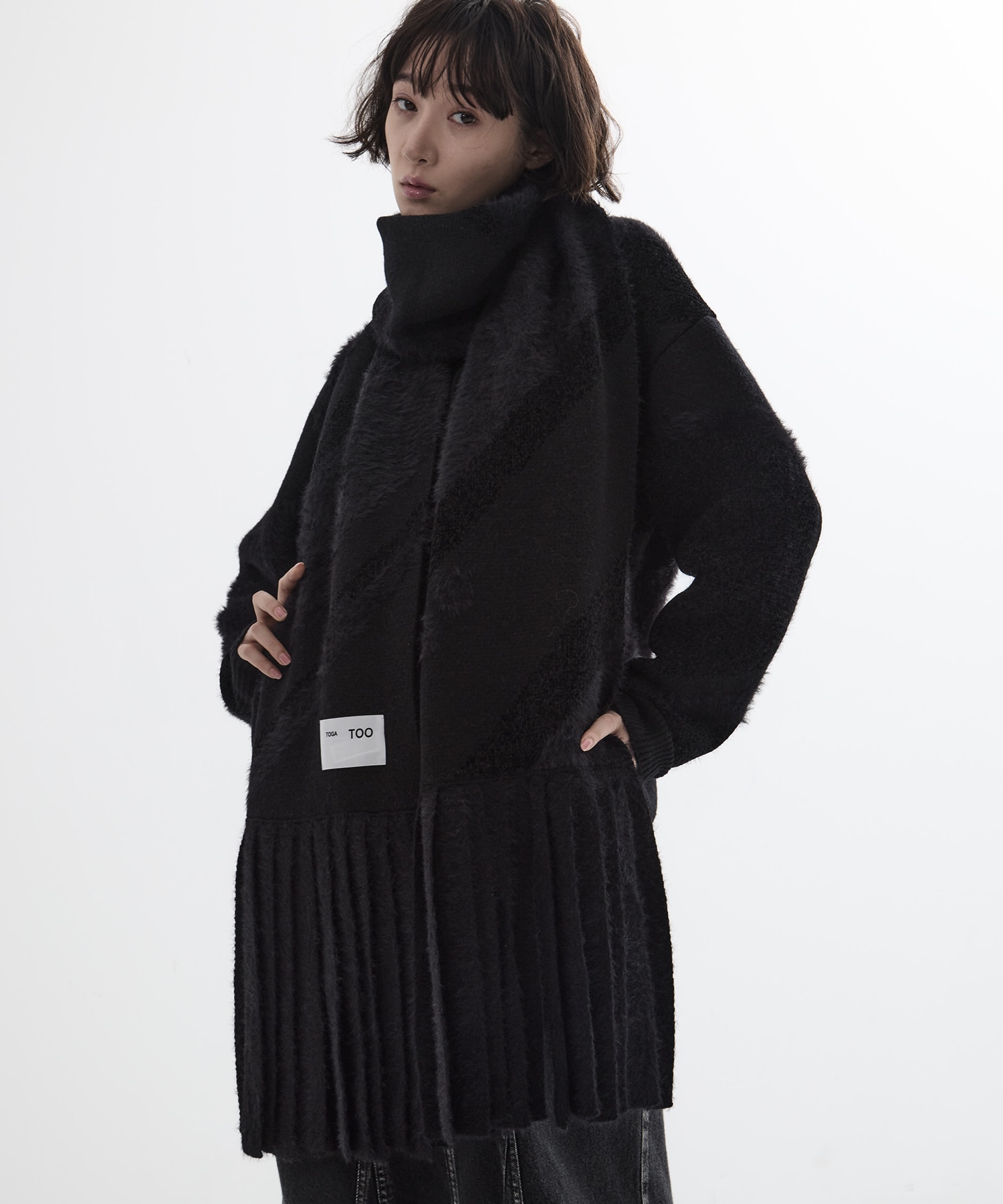 Regimental knit stole