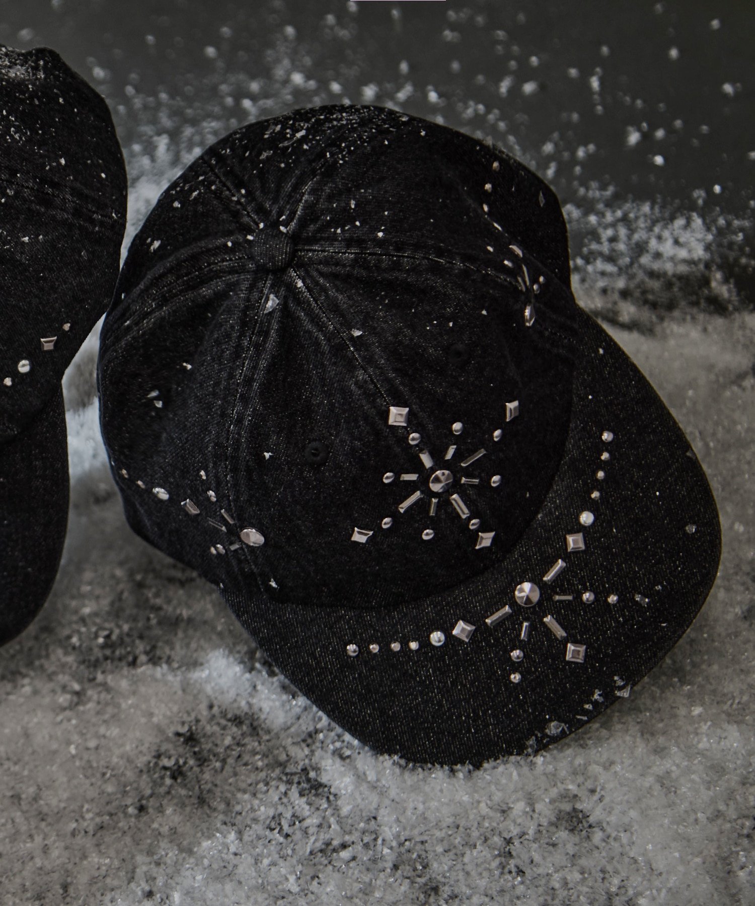 別注silver metal cross cap