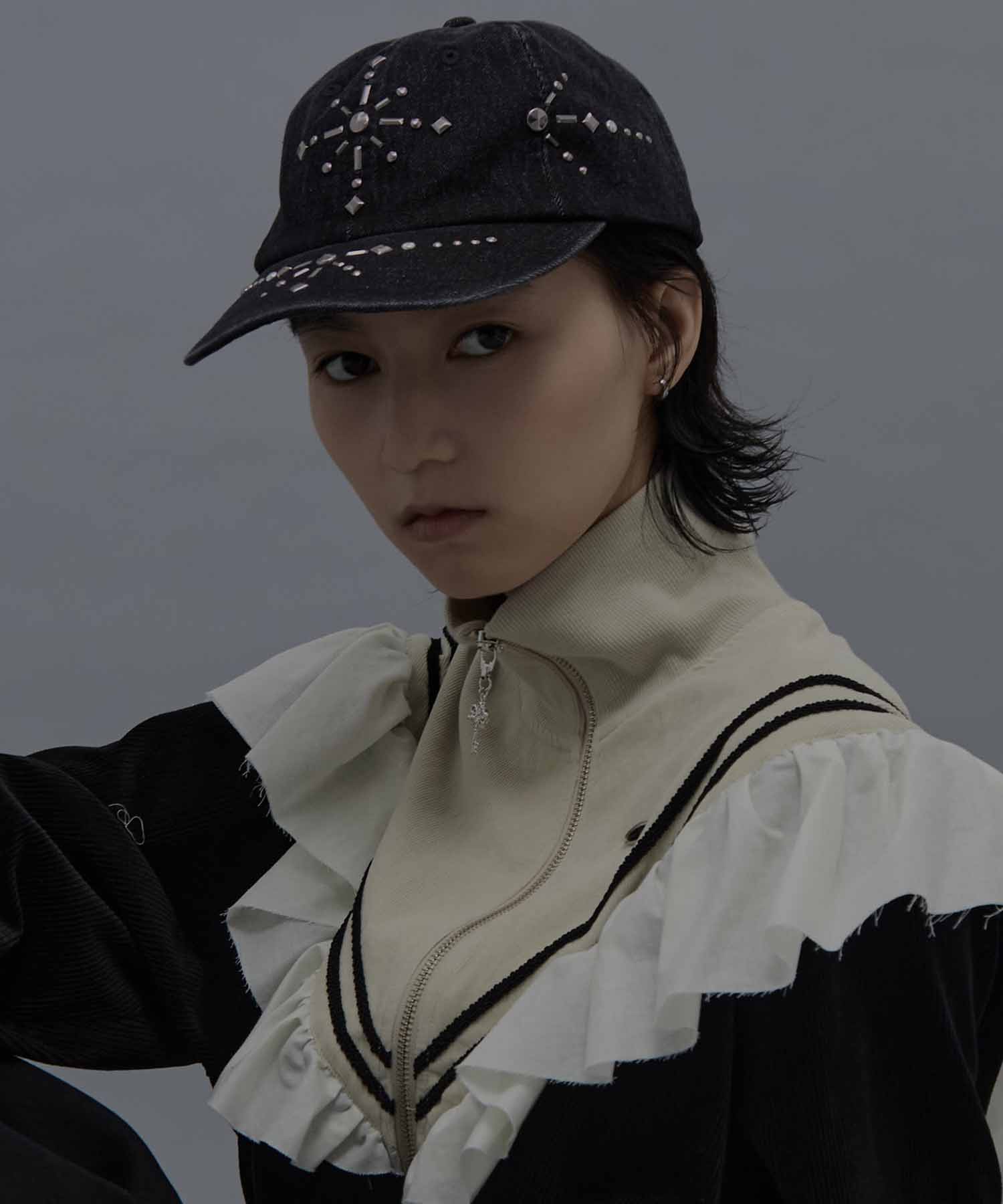 別注silver metal cross cap