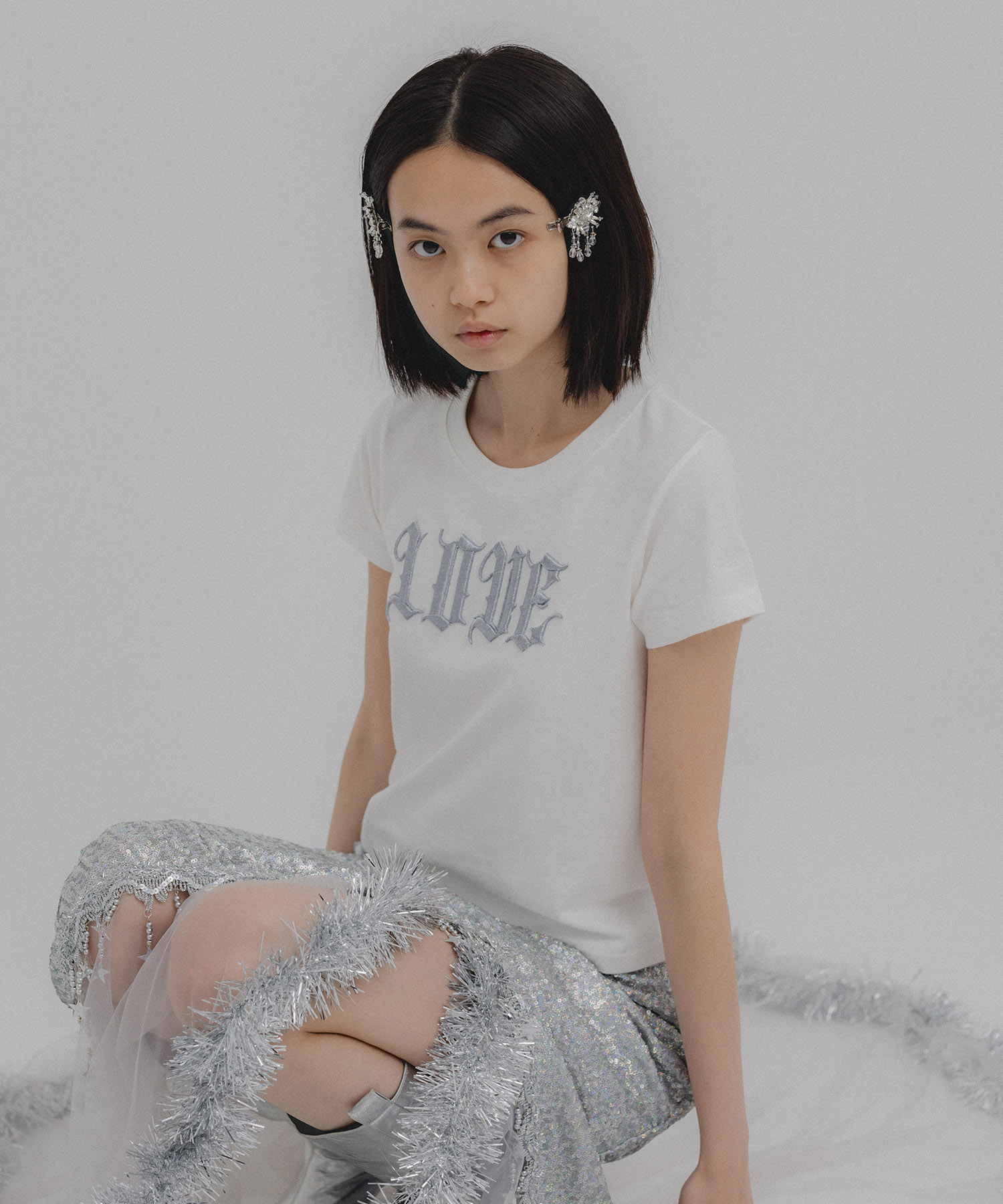 crystal hair clip right