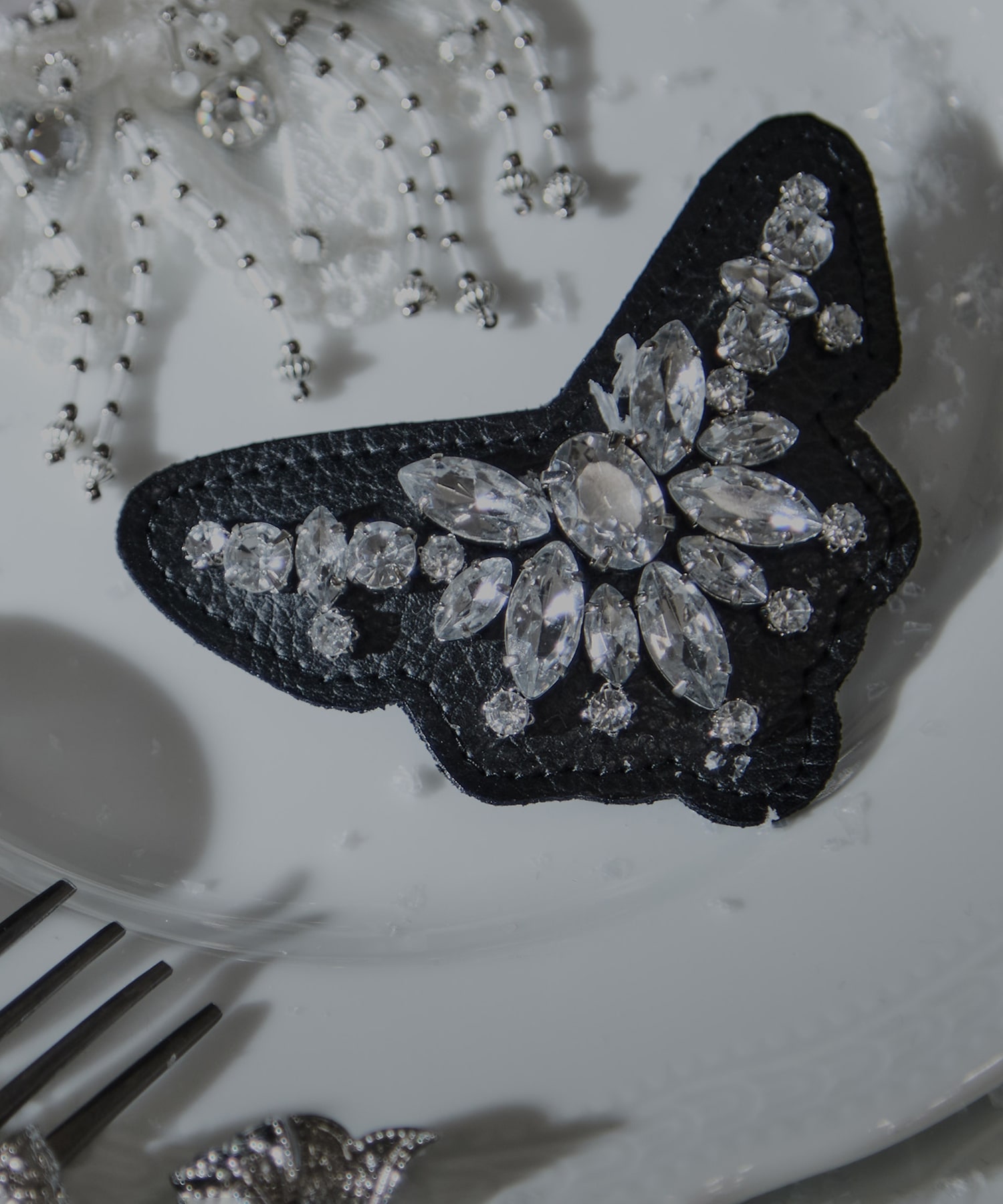 bijou mini tiara barrette　right