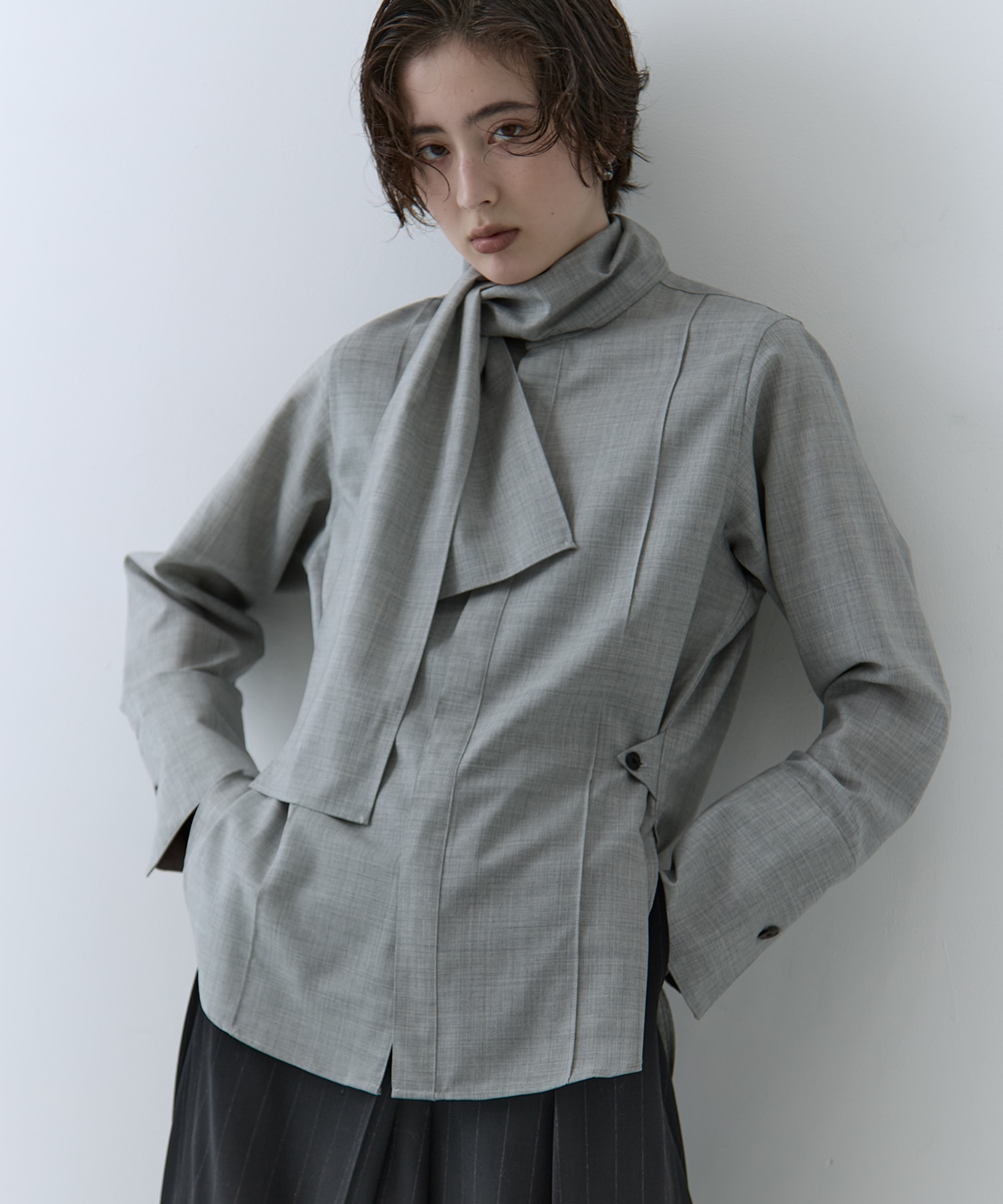 Waist Tucked Wool Shirt