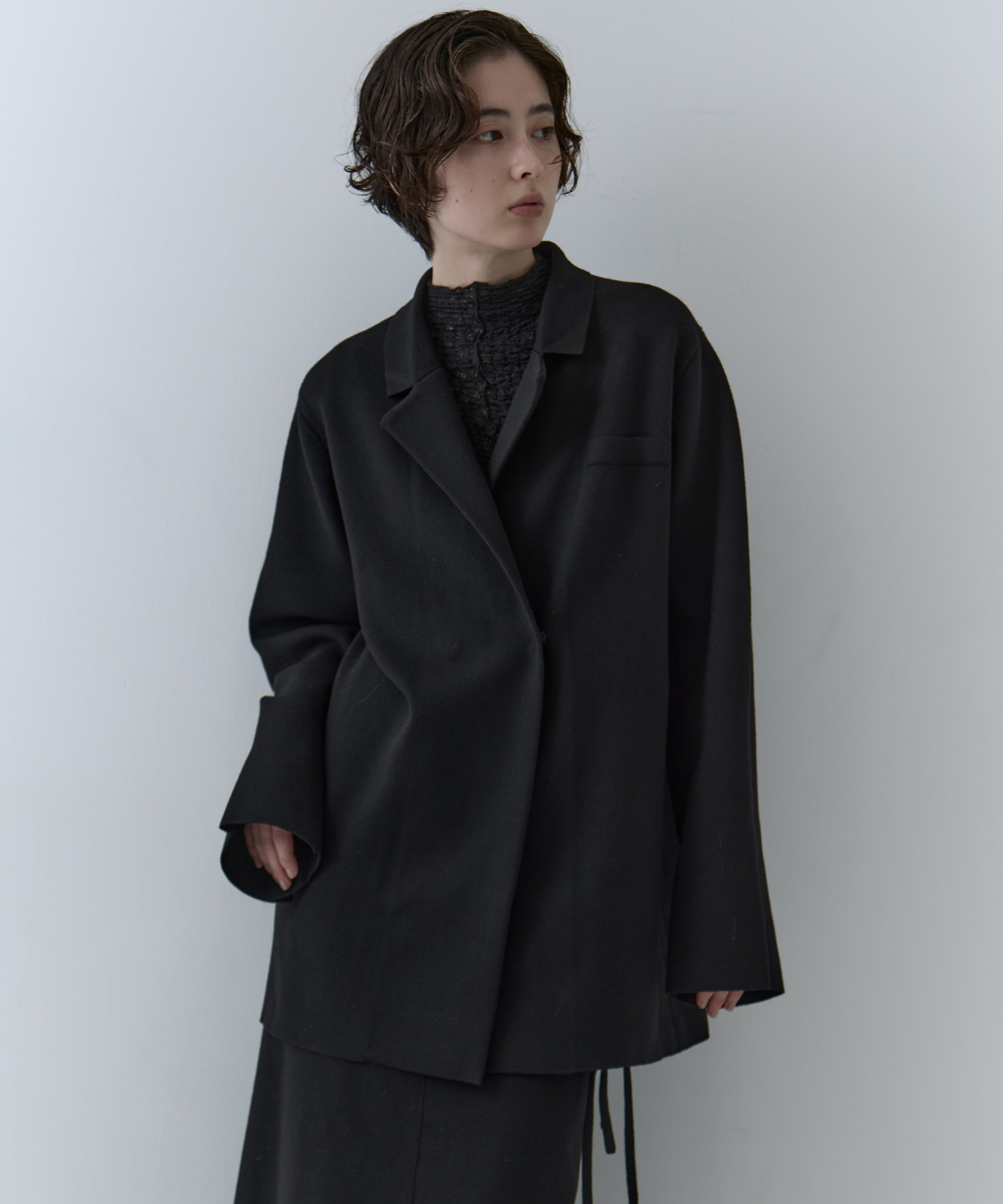 UND JACKET WINDING SKIRT KNIT SET DRESS