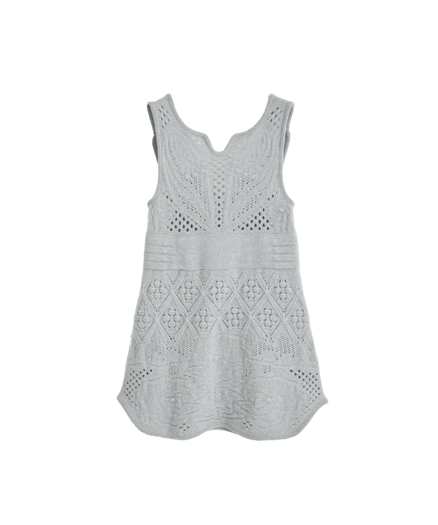 Multi Pattern Low Gauge Knitted Sleeveless Top