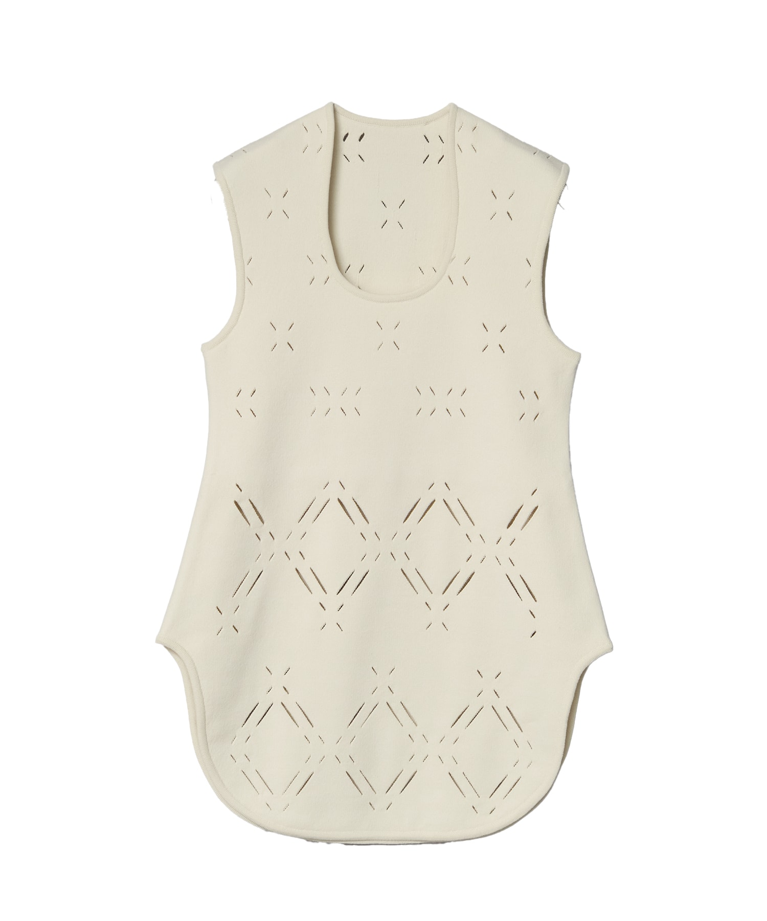 Eyelet Sleeveless Knitted Top