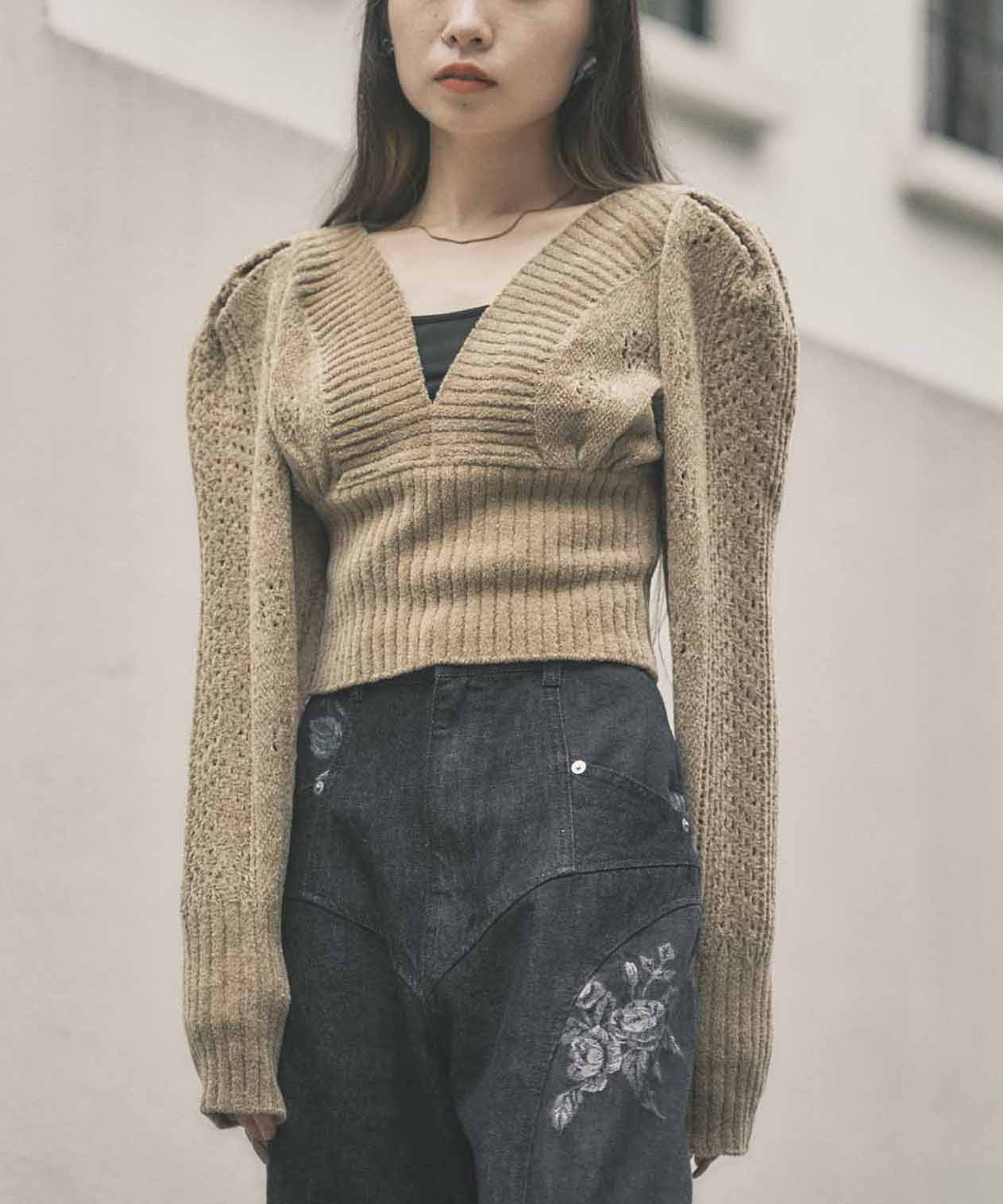 希少　FETICO 4.9万 STUDIOUS 別注 ニット カーディガン　奇抜 FETICO（フェティコ）の「【FETICO/フェティコ】《STUDIOUS別注