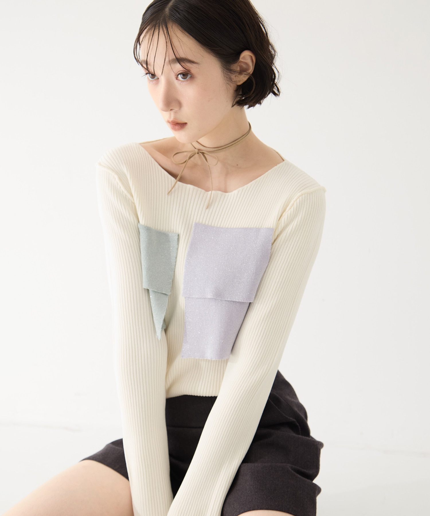 別注CREW NECK RIB KNIT