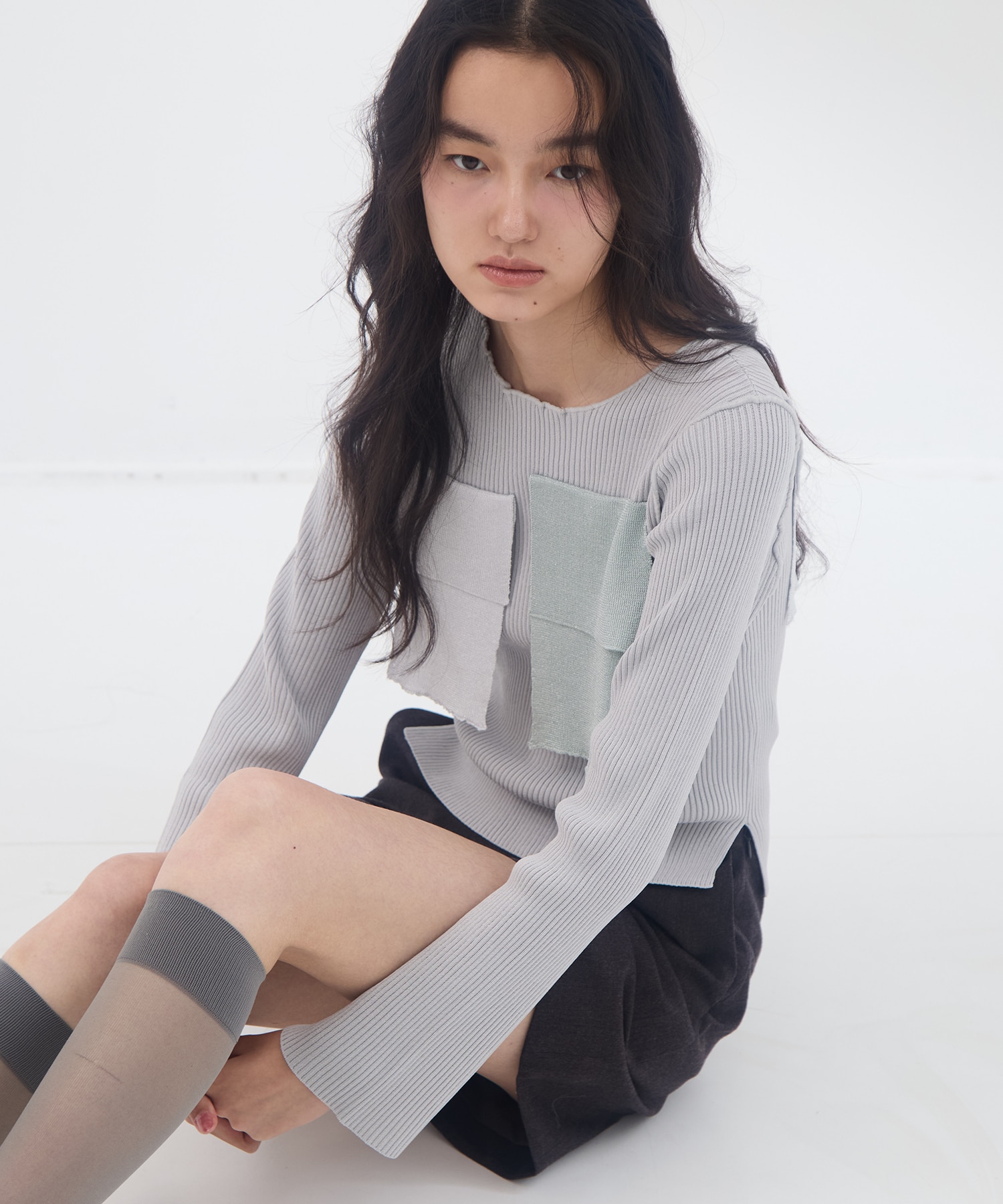 別注CREW NECK RIB KNIT