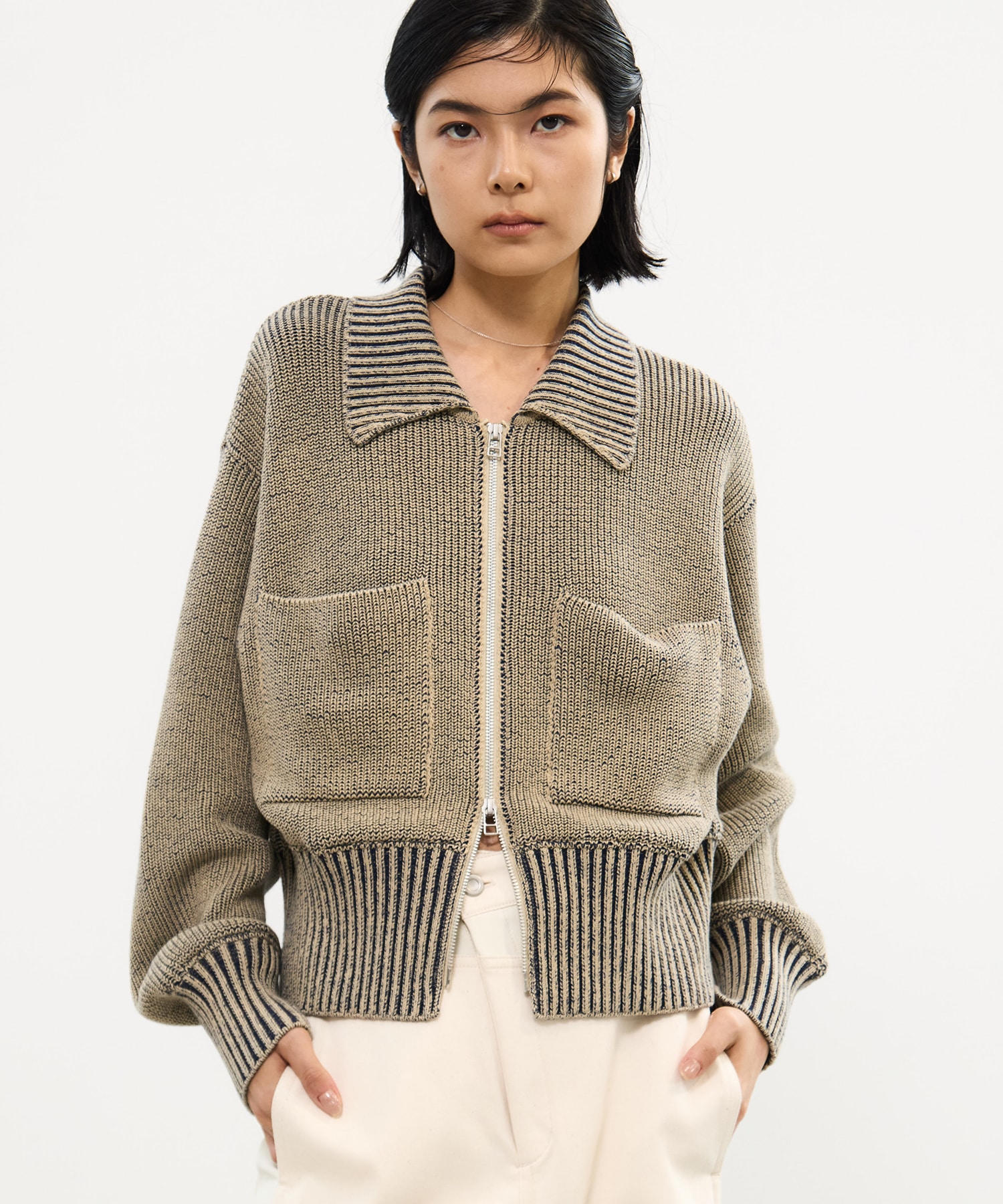 別注 ZIP CROPPED TOPS