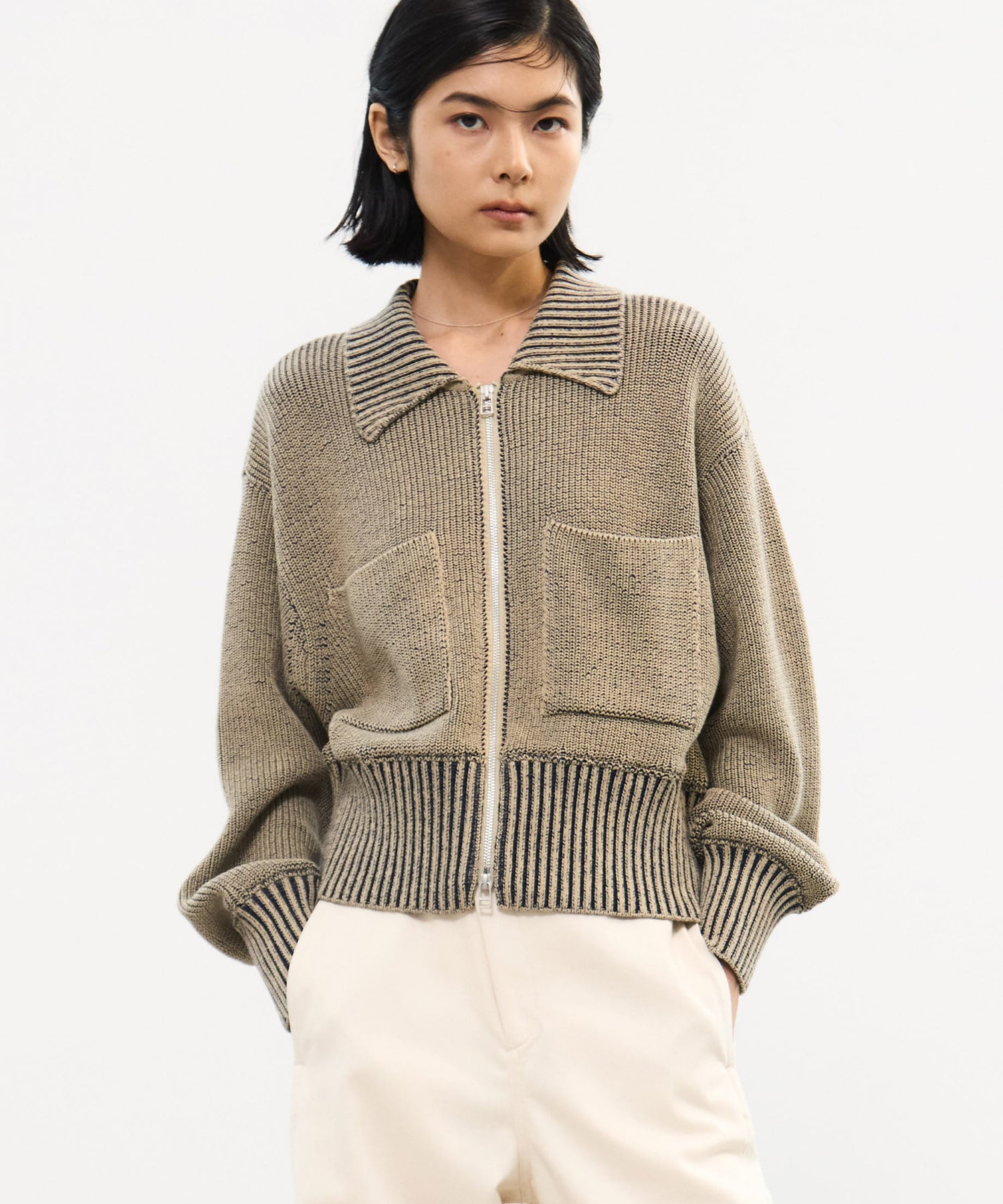 別注 ZIP CROPPED TOPS