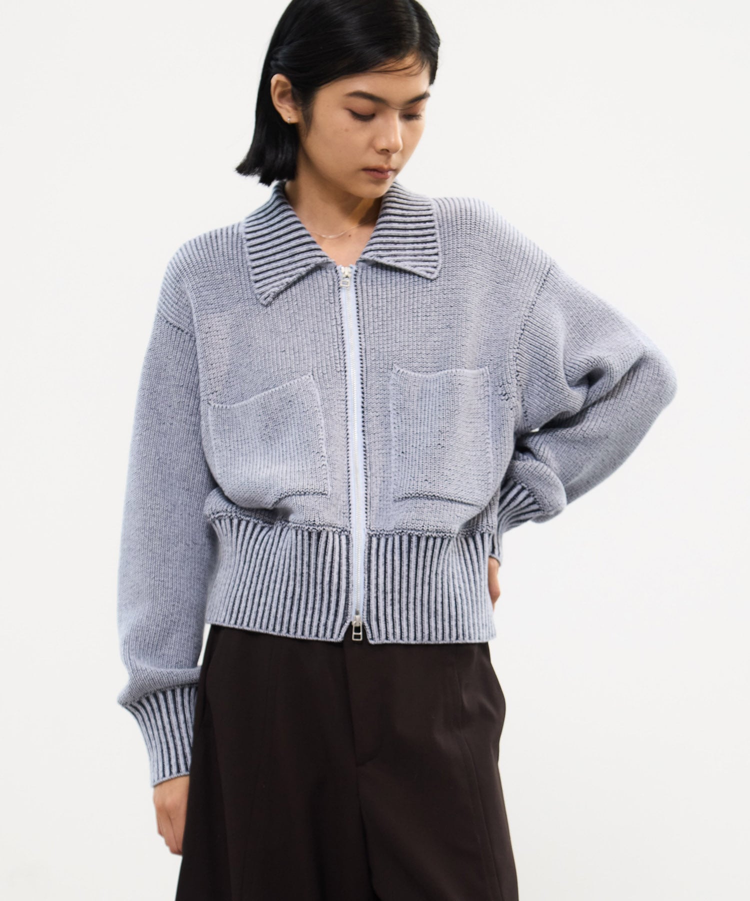 別注 ZIP CROPPED TOPS