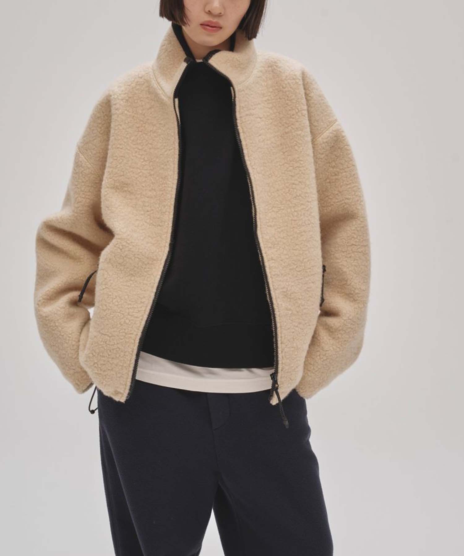 Wool Boa Zip Jacket