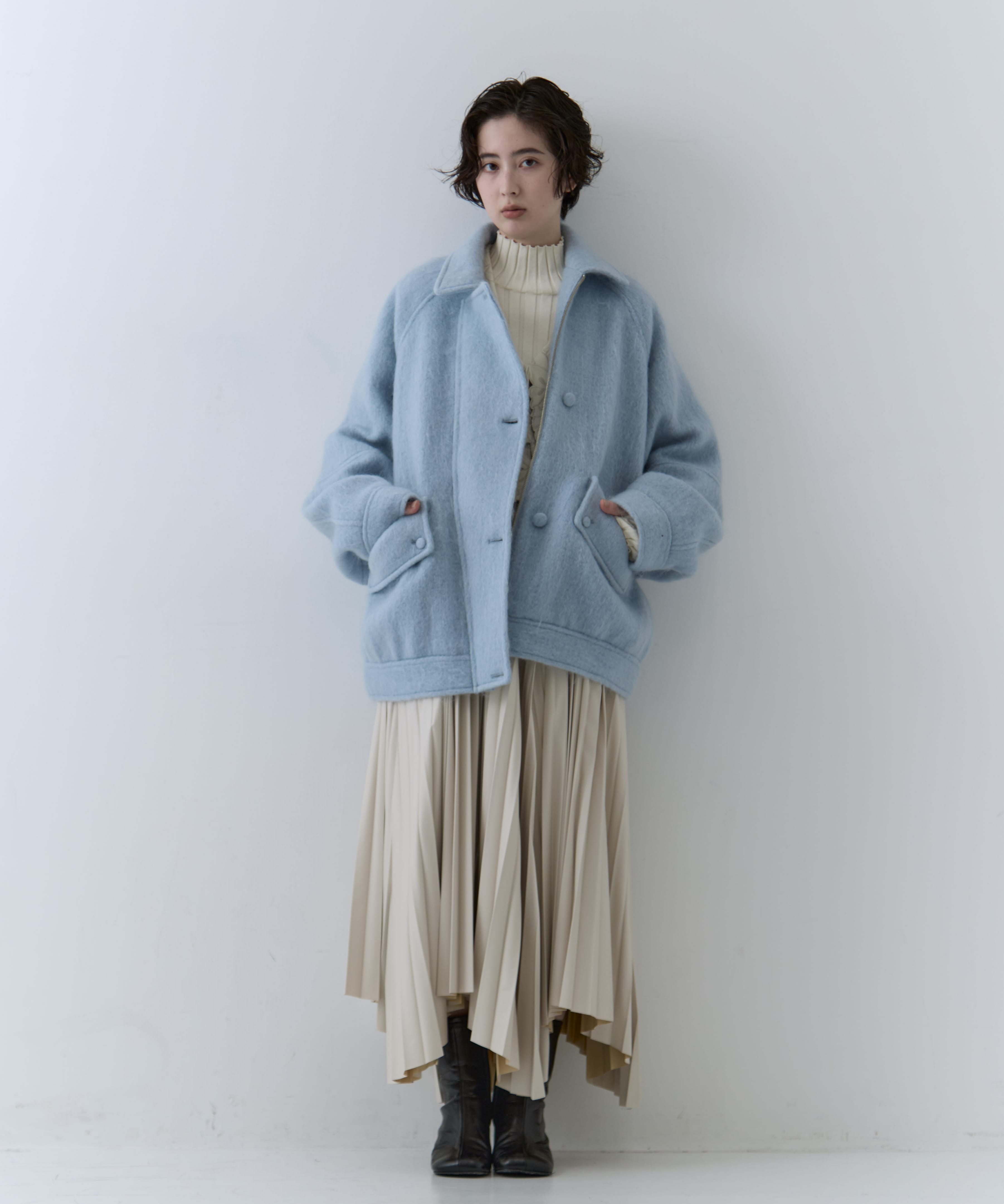 UND MOHAIR SHAGGY FLIGHT JACKET