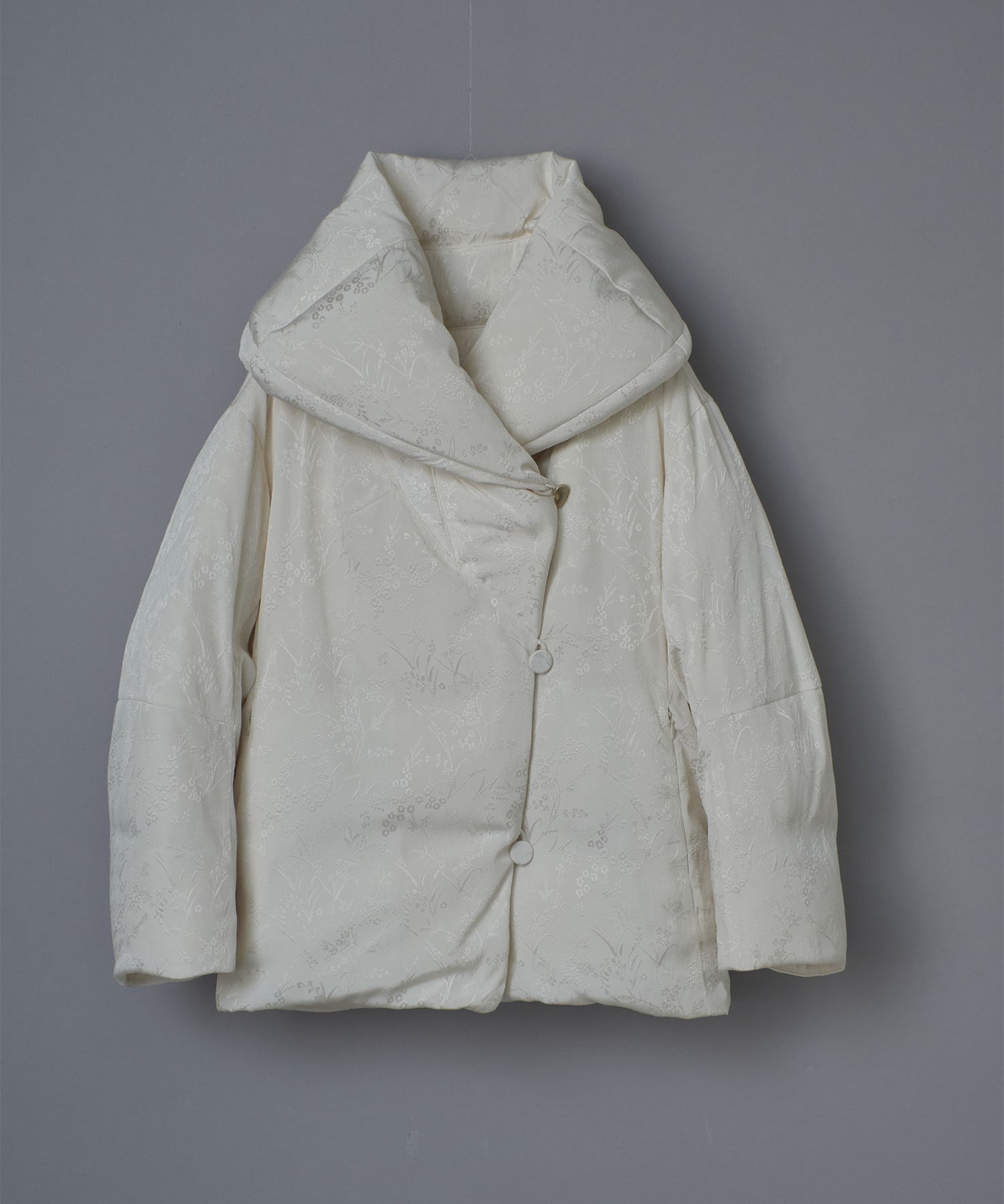Floral Jacquard Rounded Down Jacket