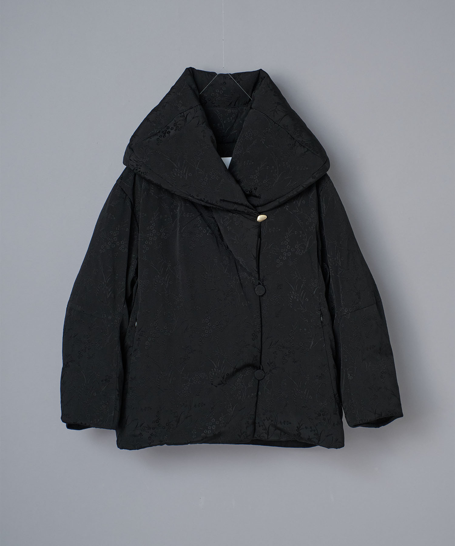 Floral Jacquard Rounded Down Jacket