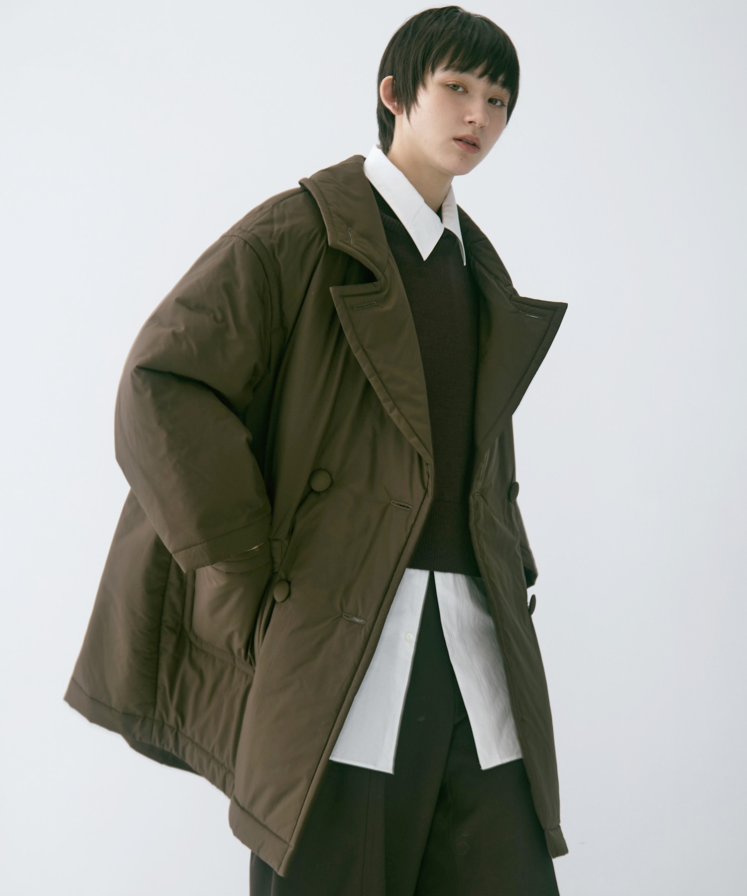 PADDED BUTTON COAT