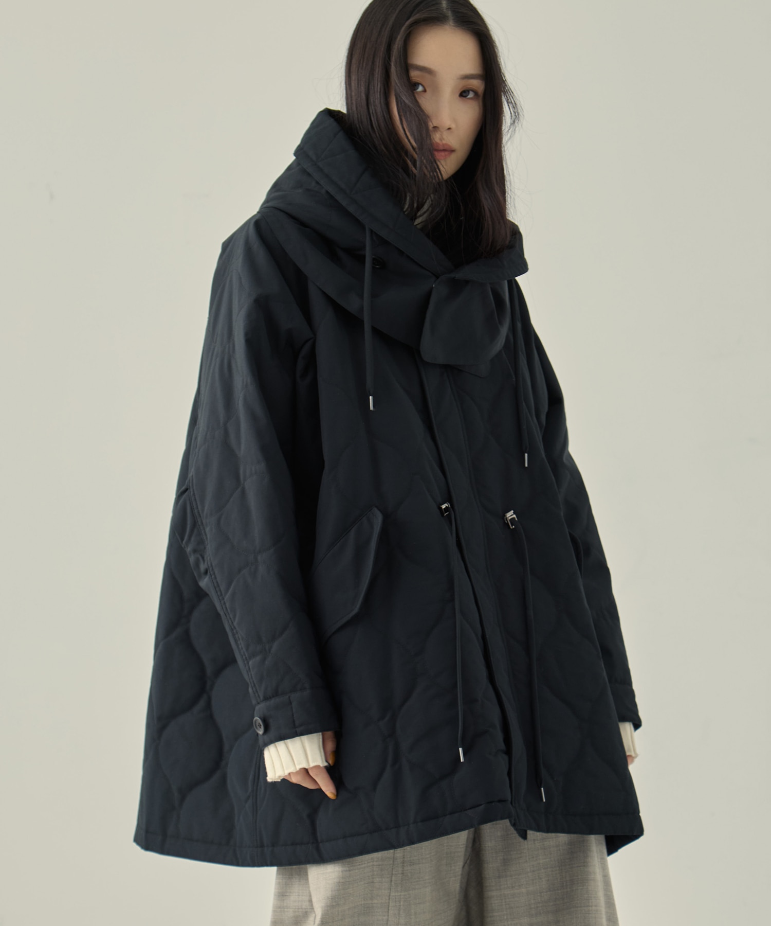 リサイクル60/40クロスキルティング モッズコート