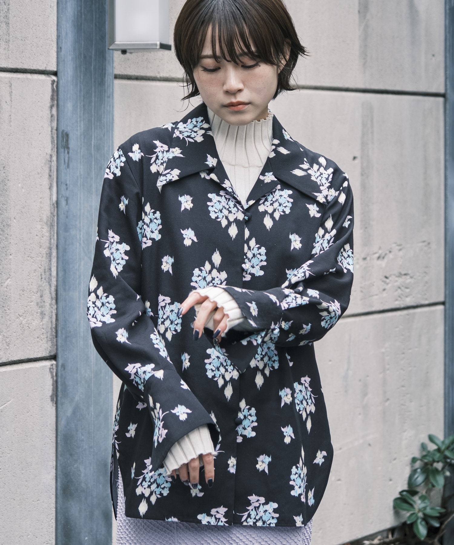 Floral Motif Printed Shirt