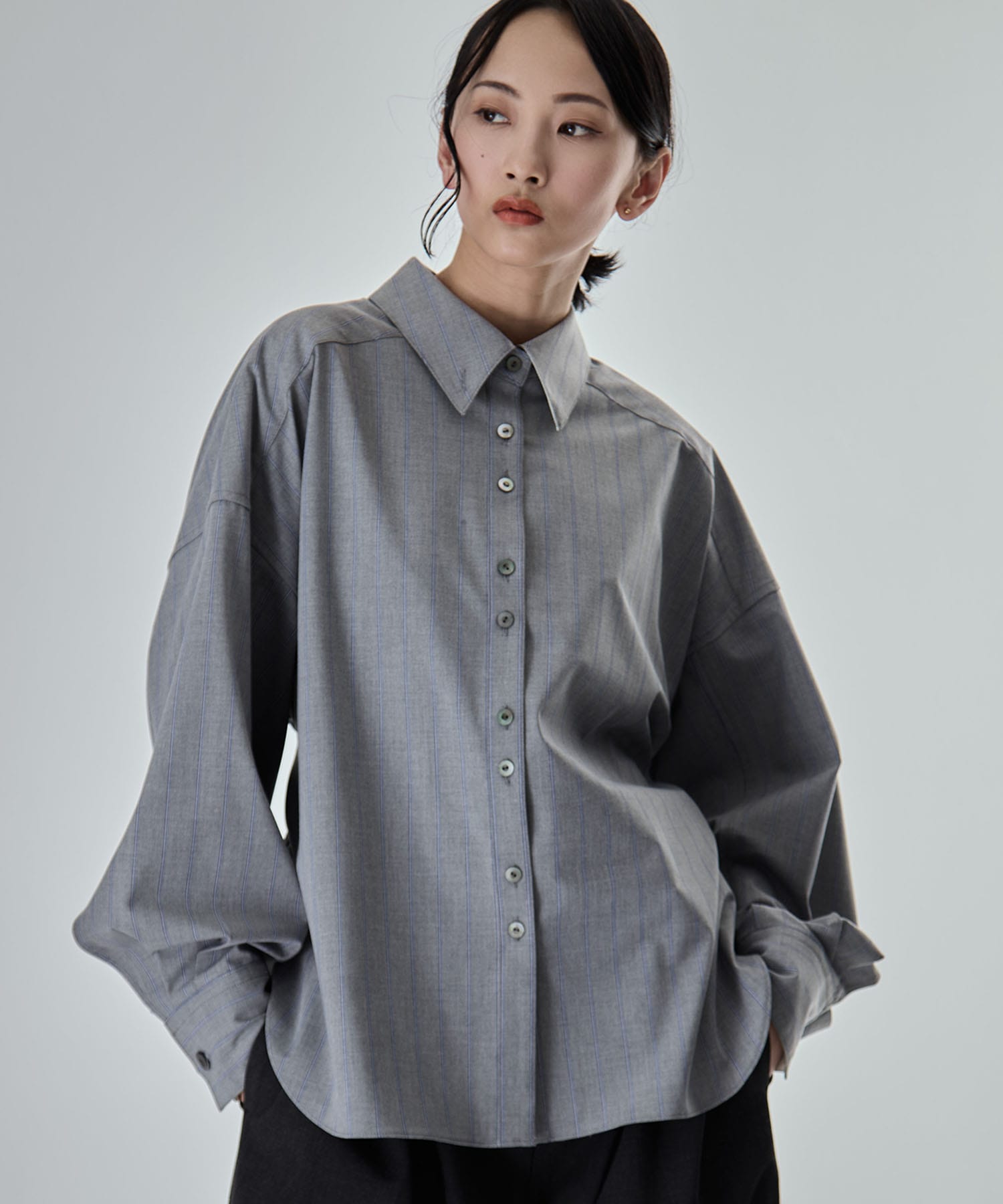 Wide Stripe 2way Shirt