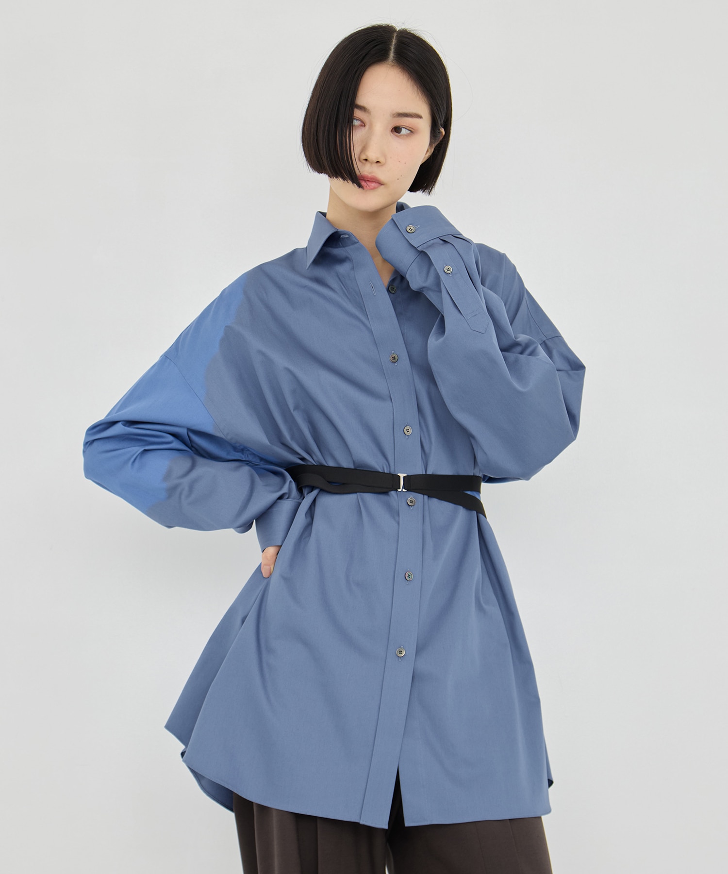COTTON SATIN OVERSIZED SHIRT