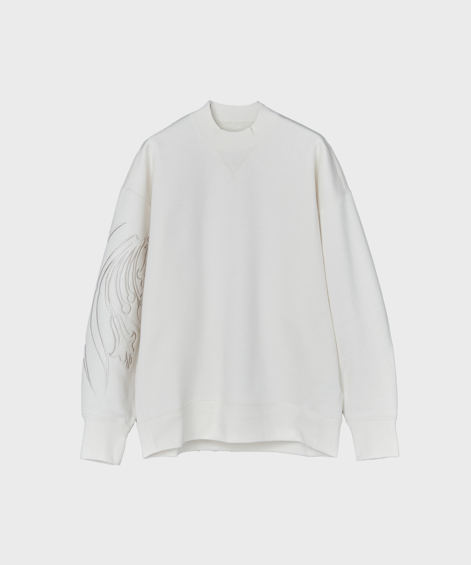 Floral Embroidery Oversized Sweat Top