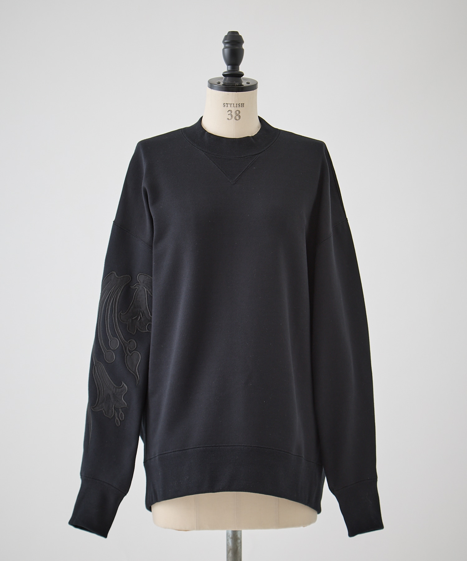 Floral Embroidery Oversized Sweat Top