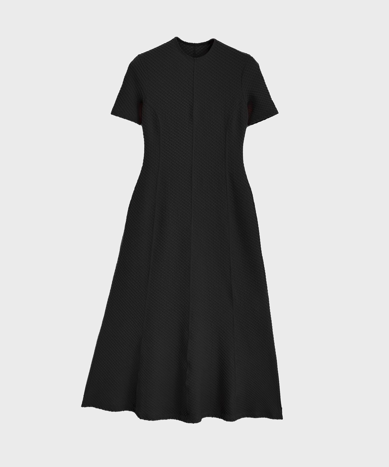 Shirring Jersey Jacquard Dress