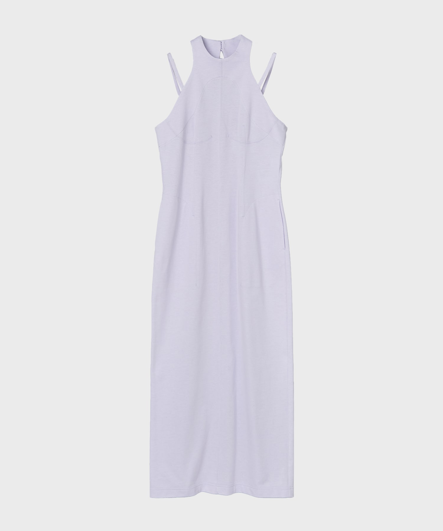 Cotton Jersey Halter Neck Dress