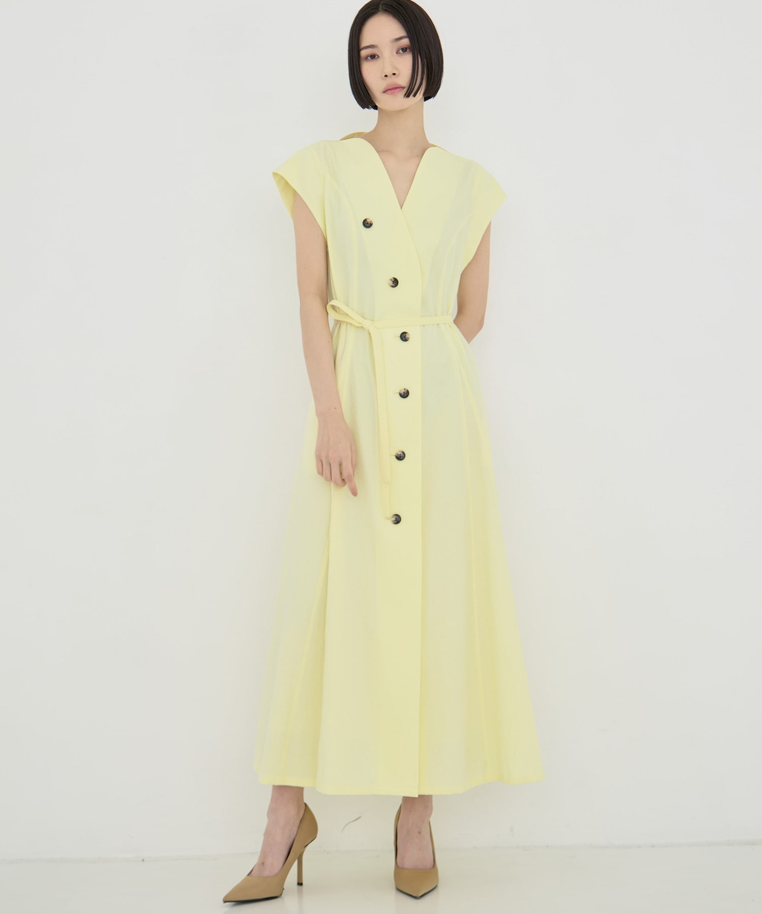 Sesilia asymmetry panel dress