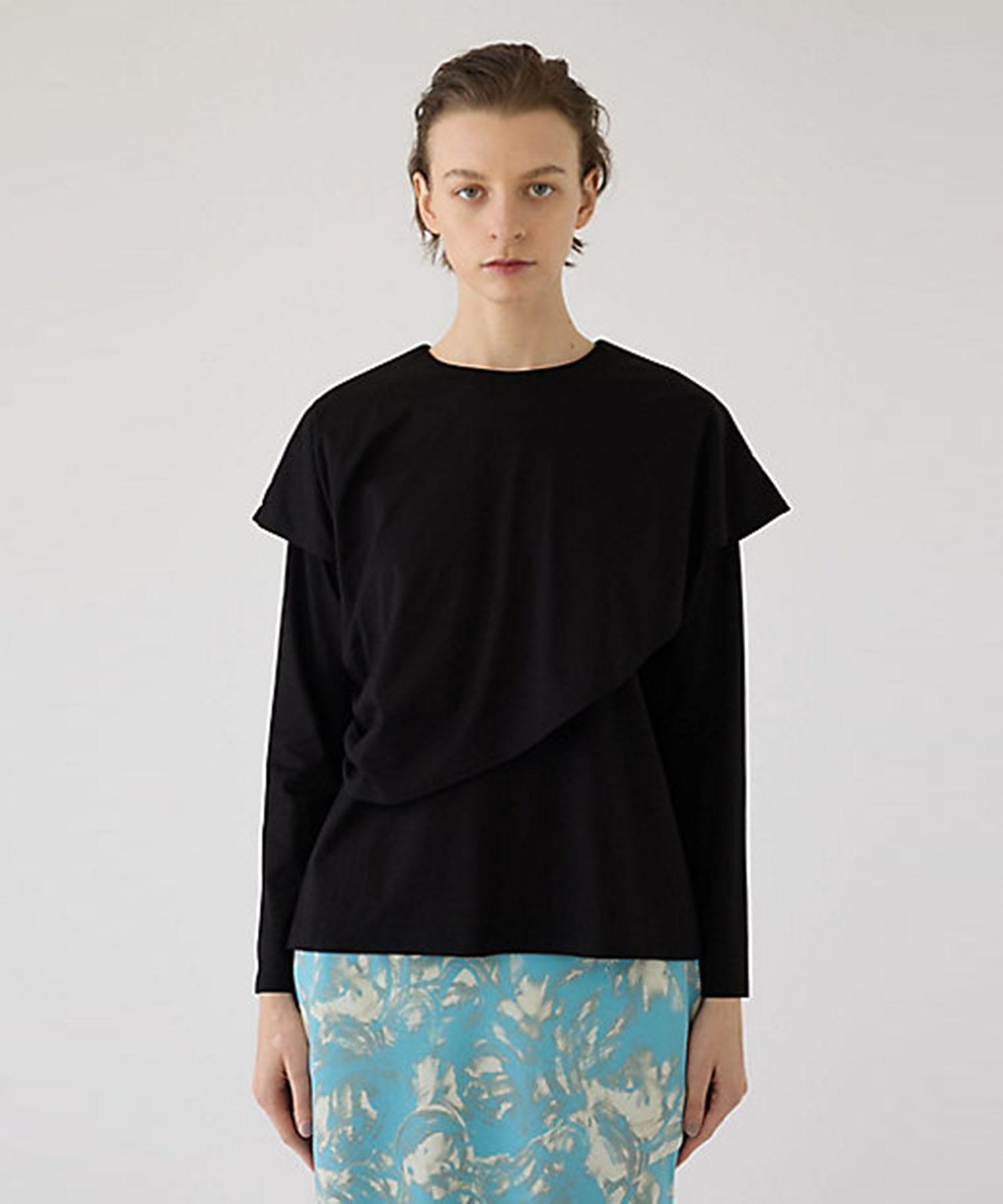 Layered gather cut tops